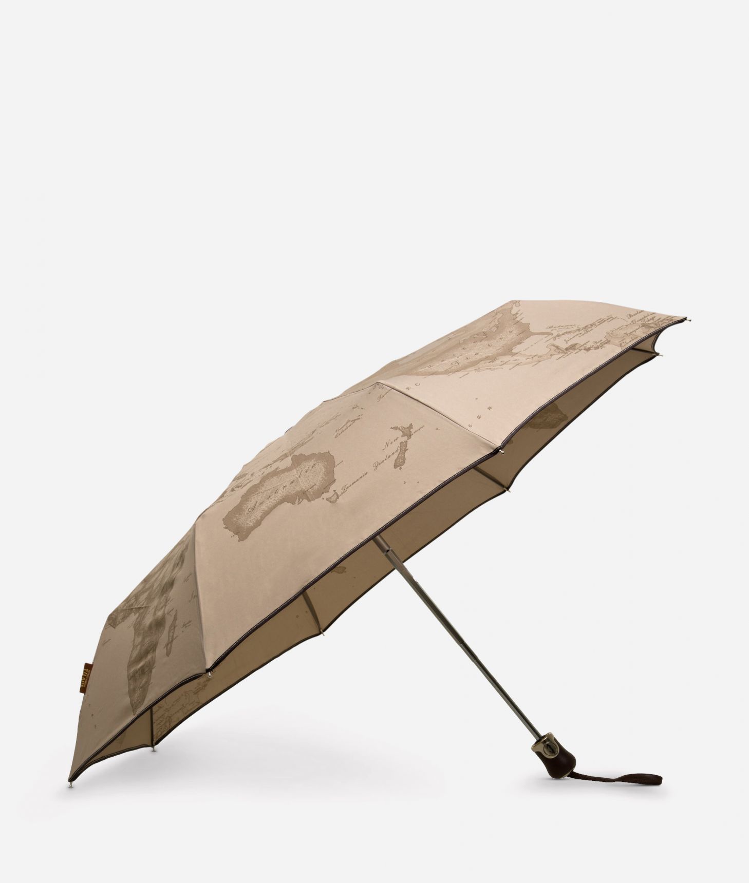 Open/close umbrella in printed Geo Tortora fabric,front