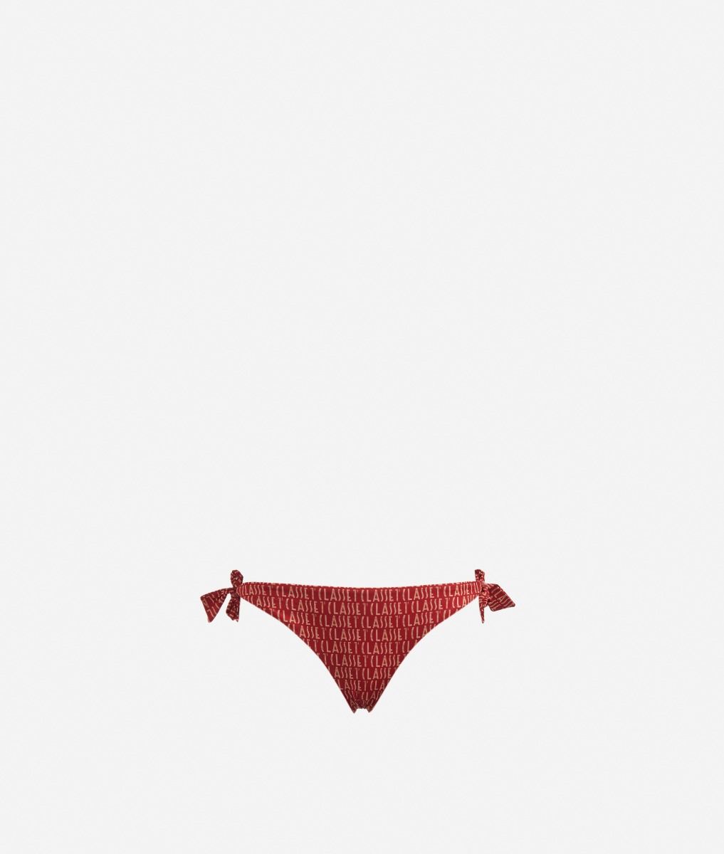 Bikini bottom with Logomania print Red,front