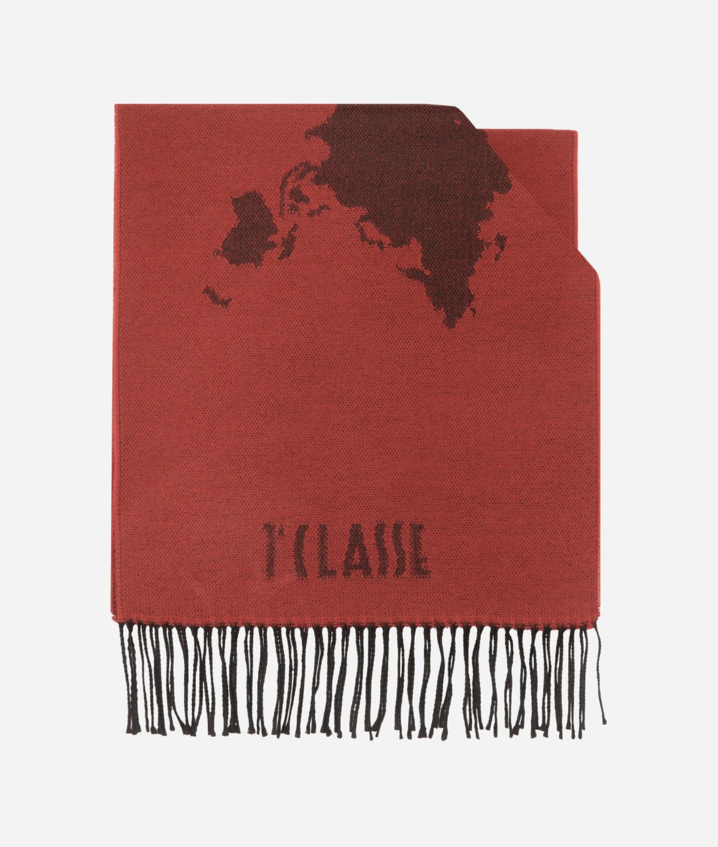 Geo Pieno print scarf 38X180 Scarlet Red,front