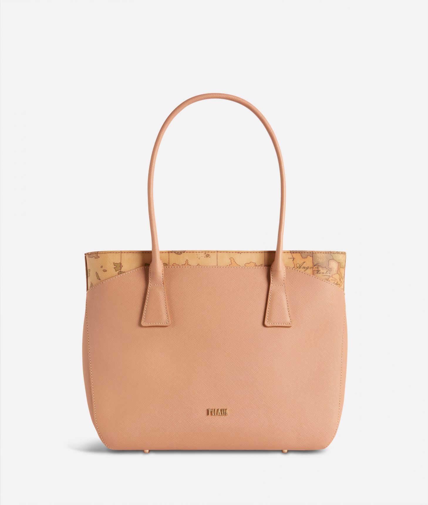Palace City medium shopping bag in saffiano fabric cinnamon,front