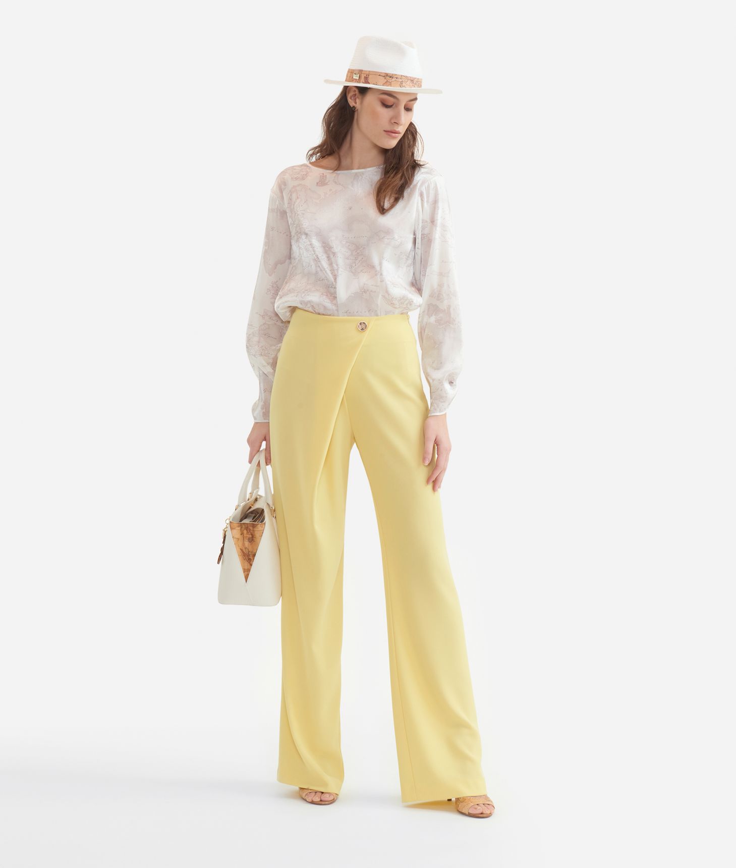Cady palace trousers Yellow Grain,front