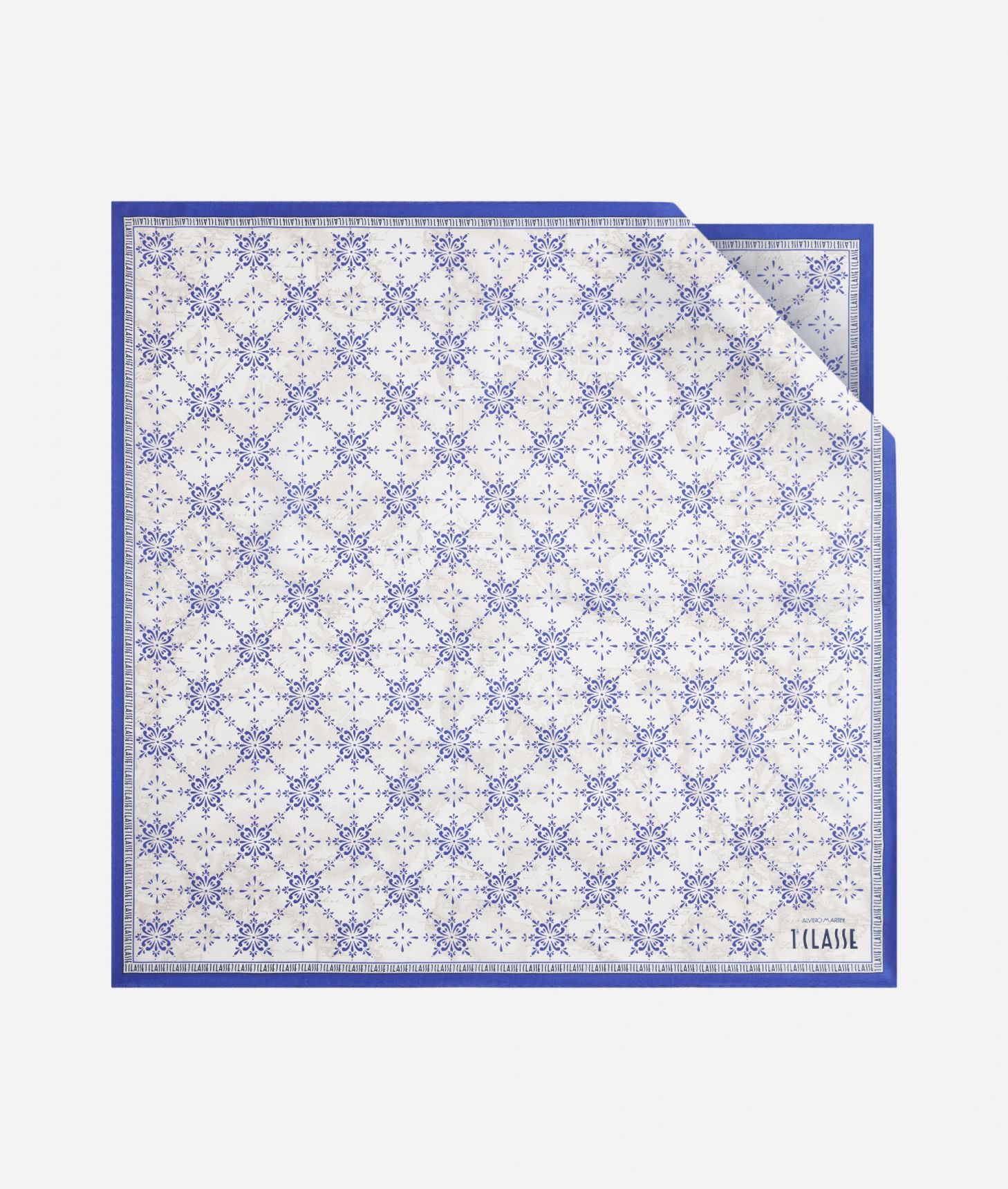 Capri print foulard 70 x 70 White,front