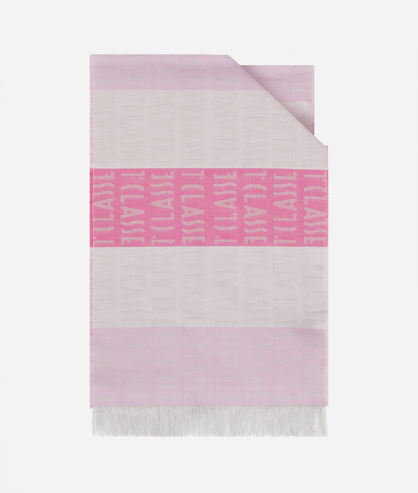 1A Classe Stripe Scarf 30 x 200 Candy Pink,front