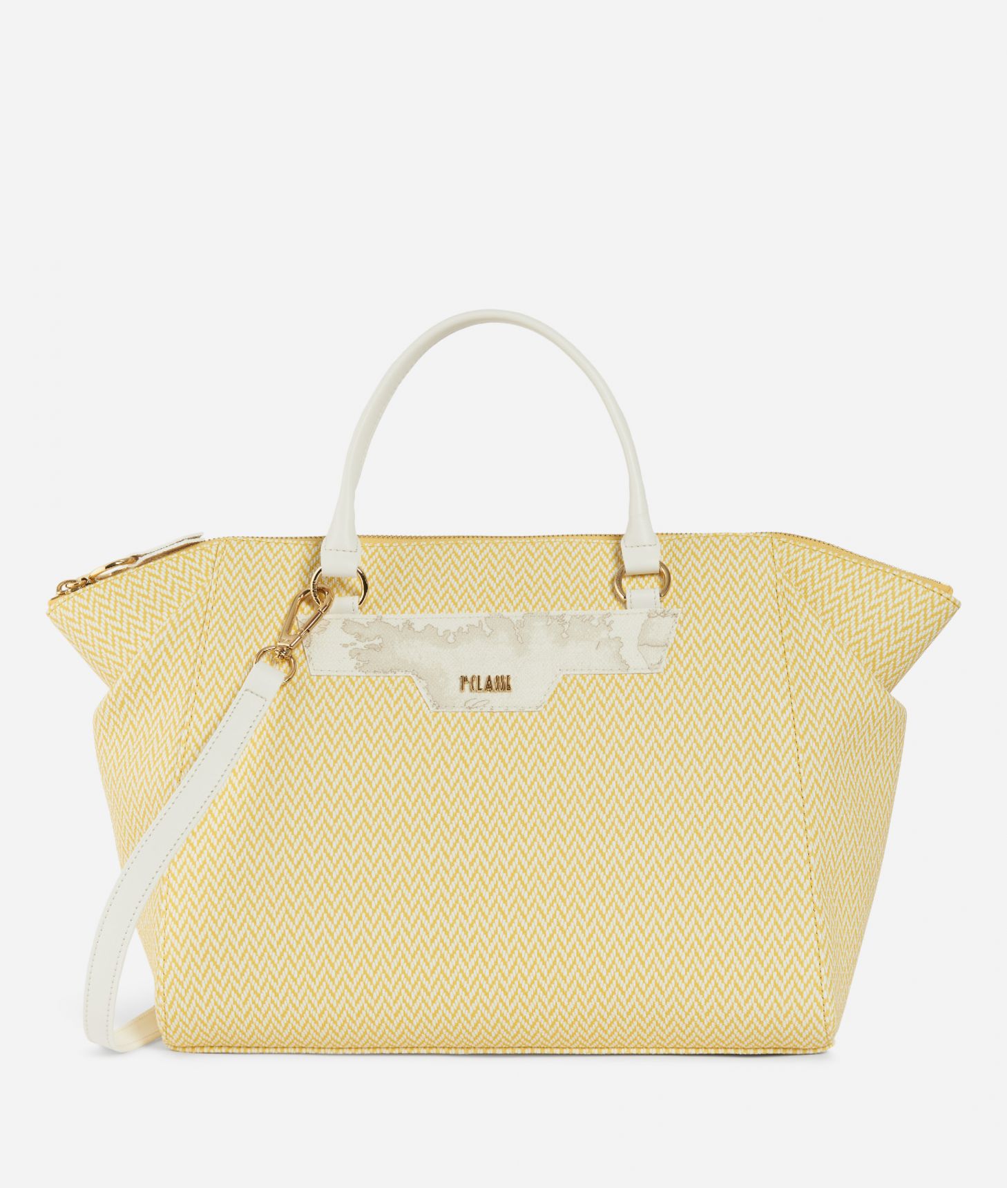 Tropea medium Handbag Yellow Lemon,front
