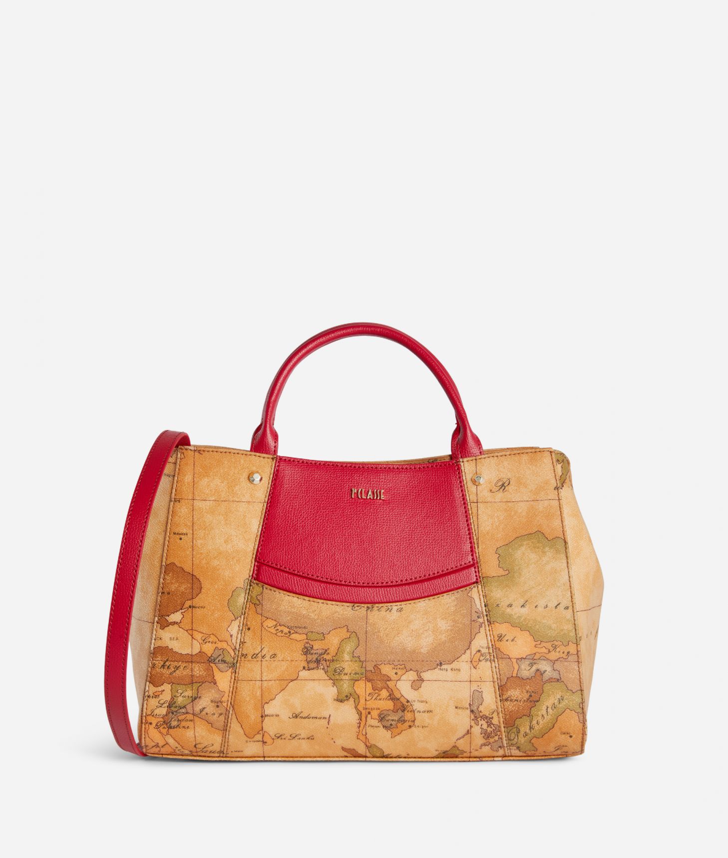 Geo Florence Handbag Cherry Red,front