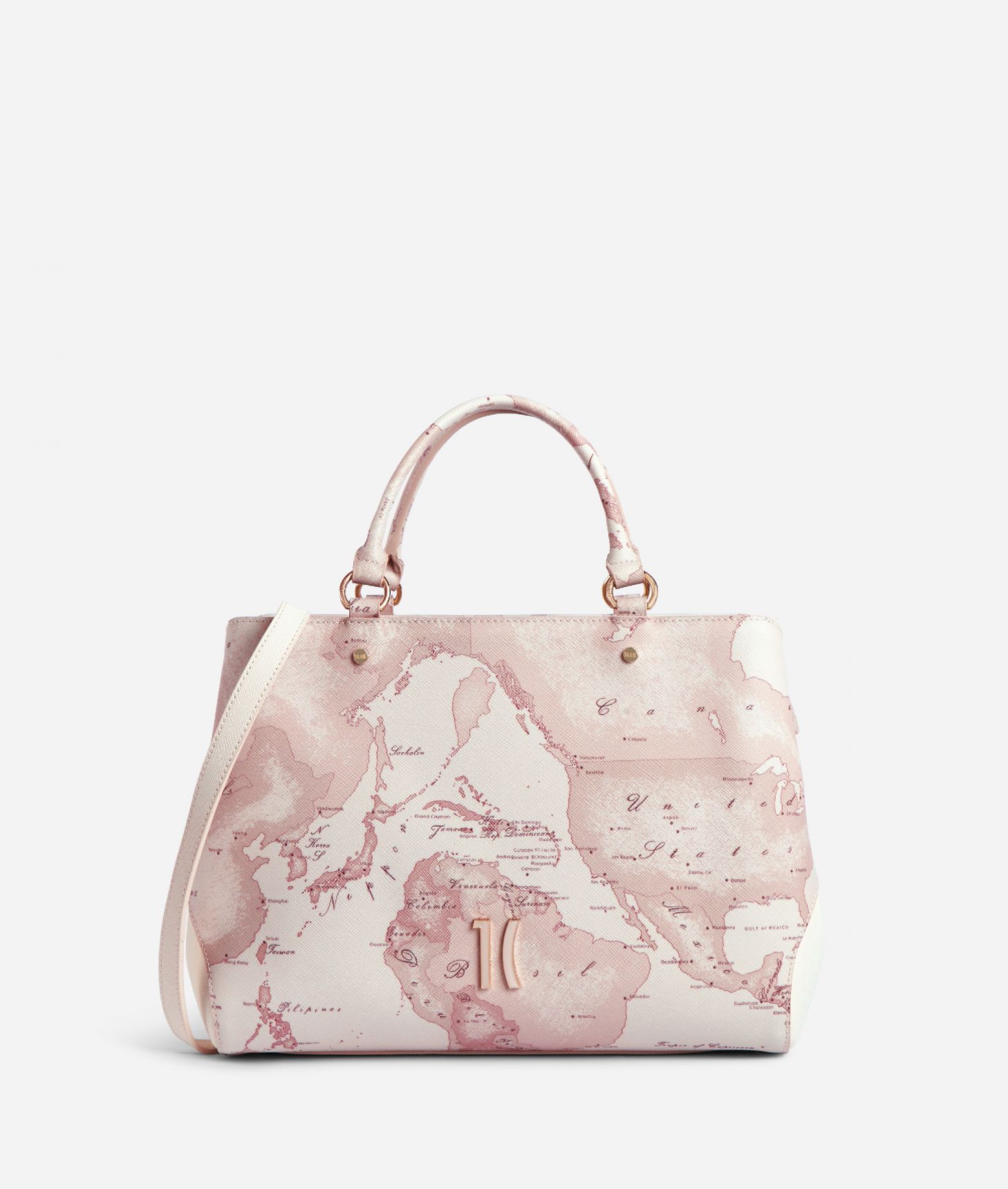 Geo Carrara Handbag Pink,front
