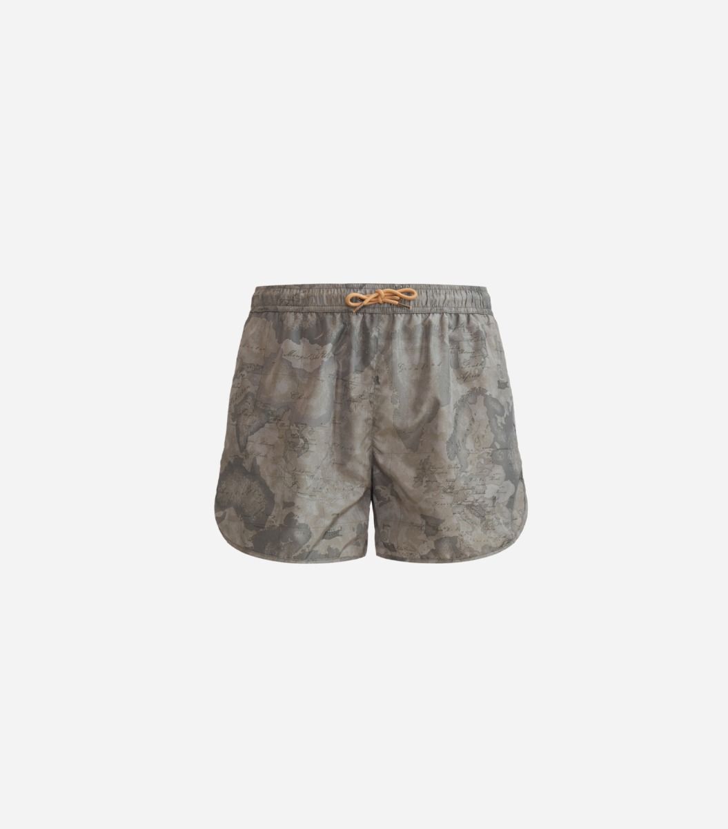 Geo Color boxer short in nylon Military Green,front