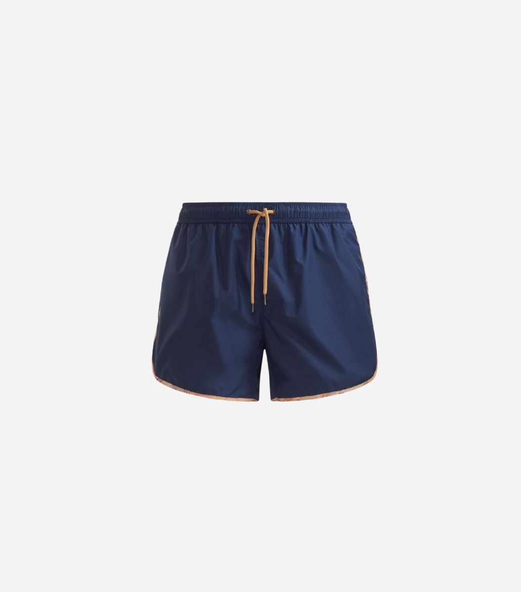 Boxer short with Geo Classic details Navy Blue,front