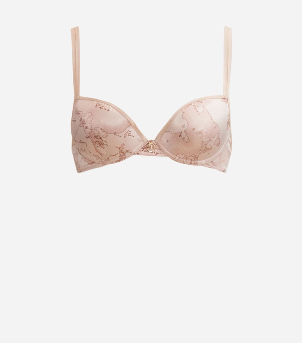 Geo Color push-up bra Nude,front