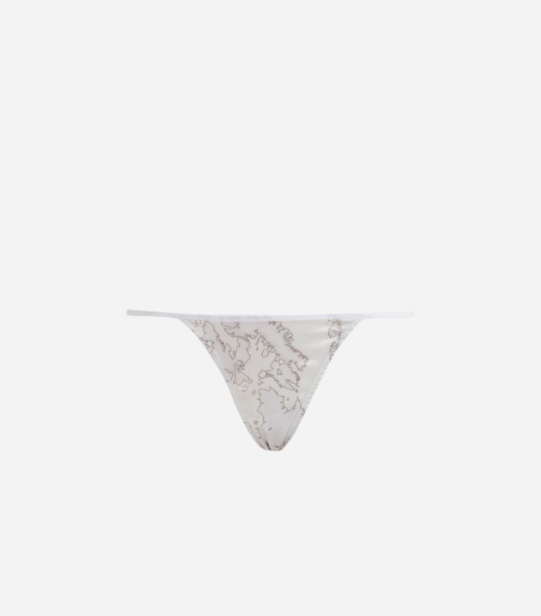 Geo Color thong White,front