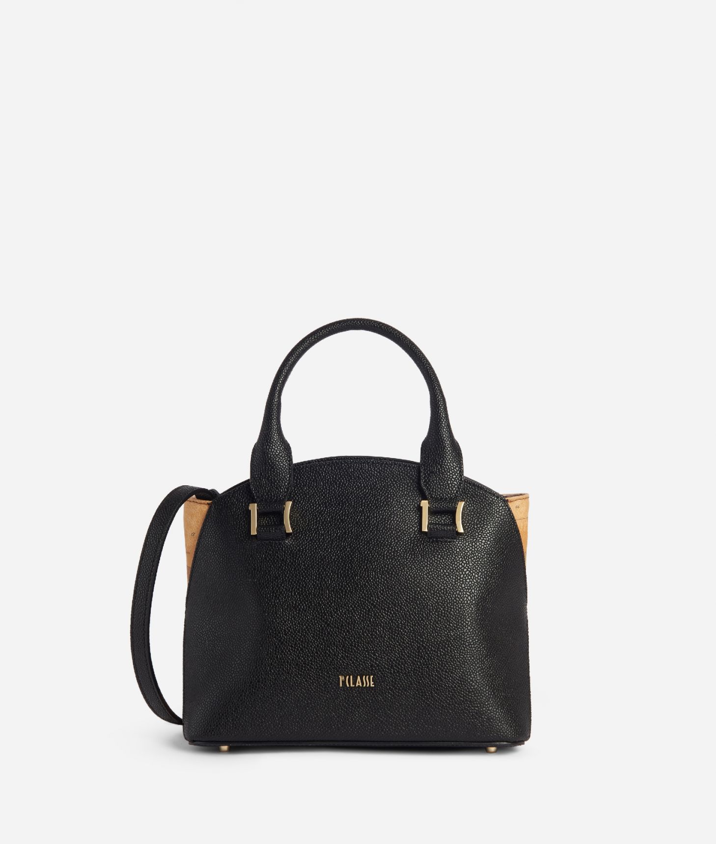 1C Way small handbag with shoulder strap Black,front