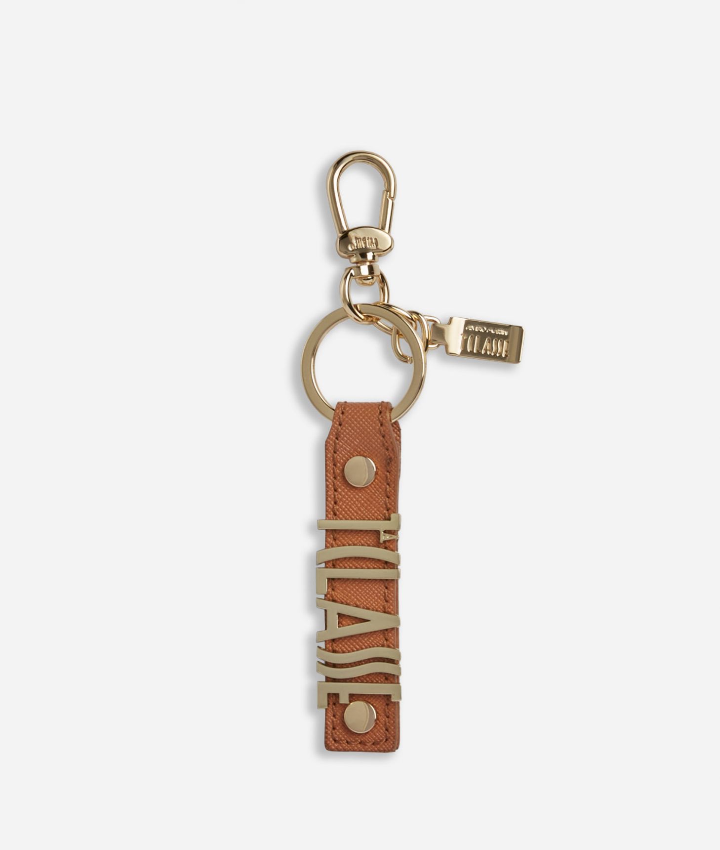 Girl City key ring Brown,front