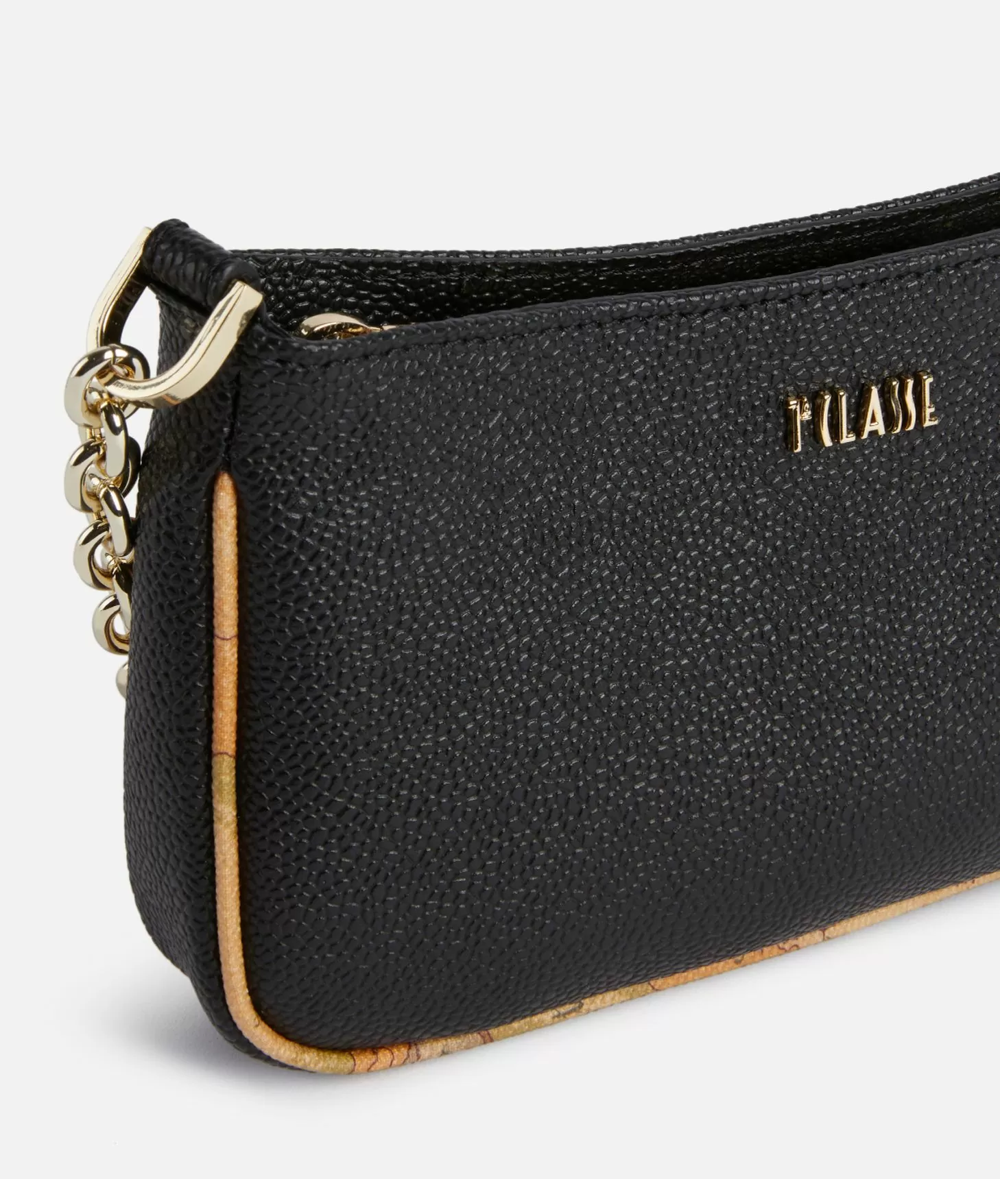 1C Way clutch with chain and shoulder strap Black