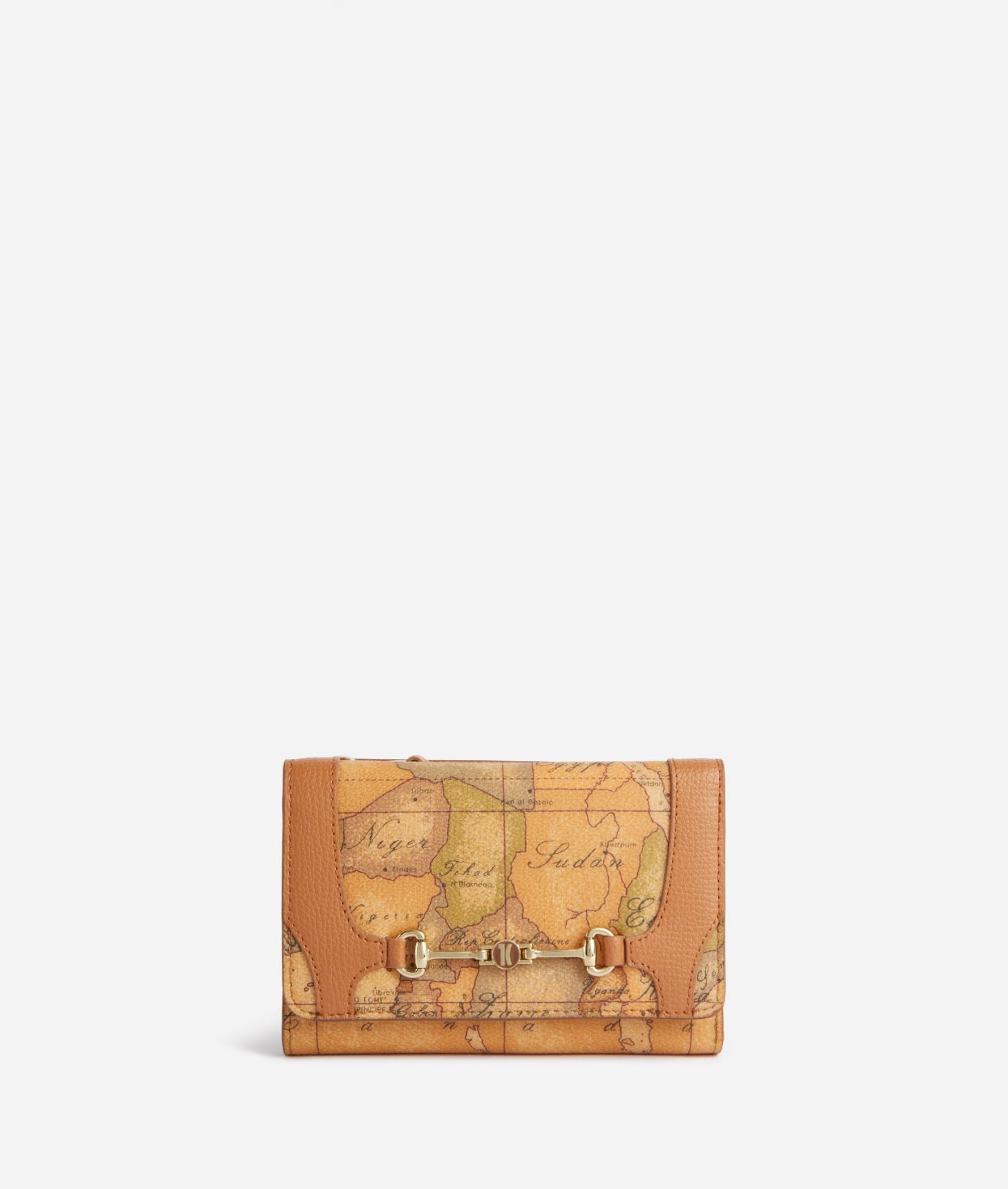 Geo Mira bi-fold wallet Brown,front