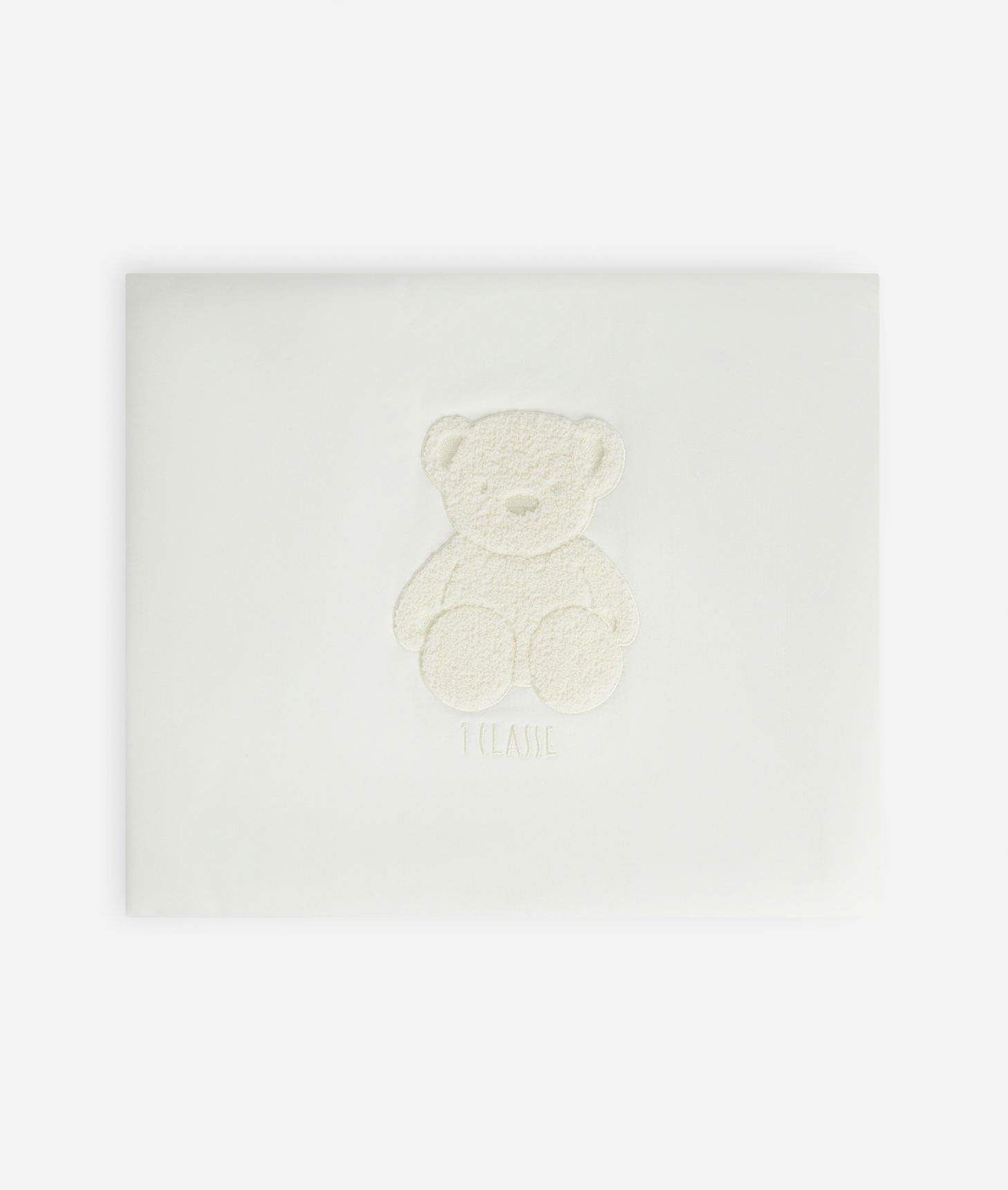 Cotton blanket with teddy bear print White,front