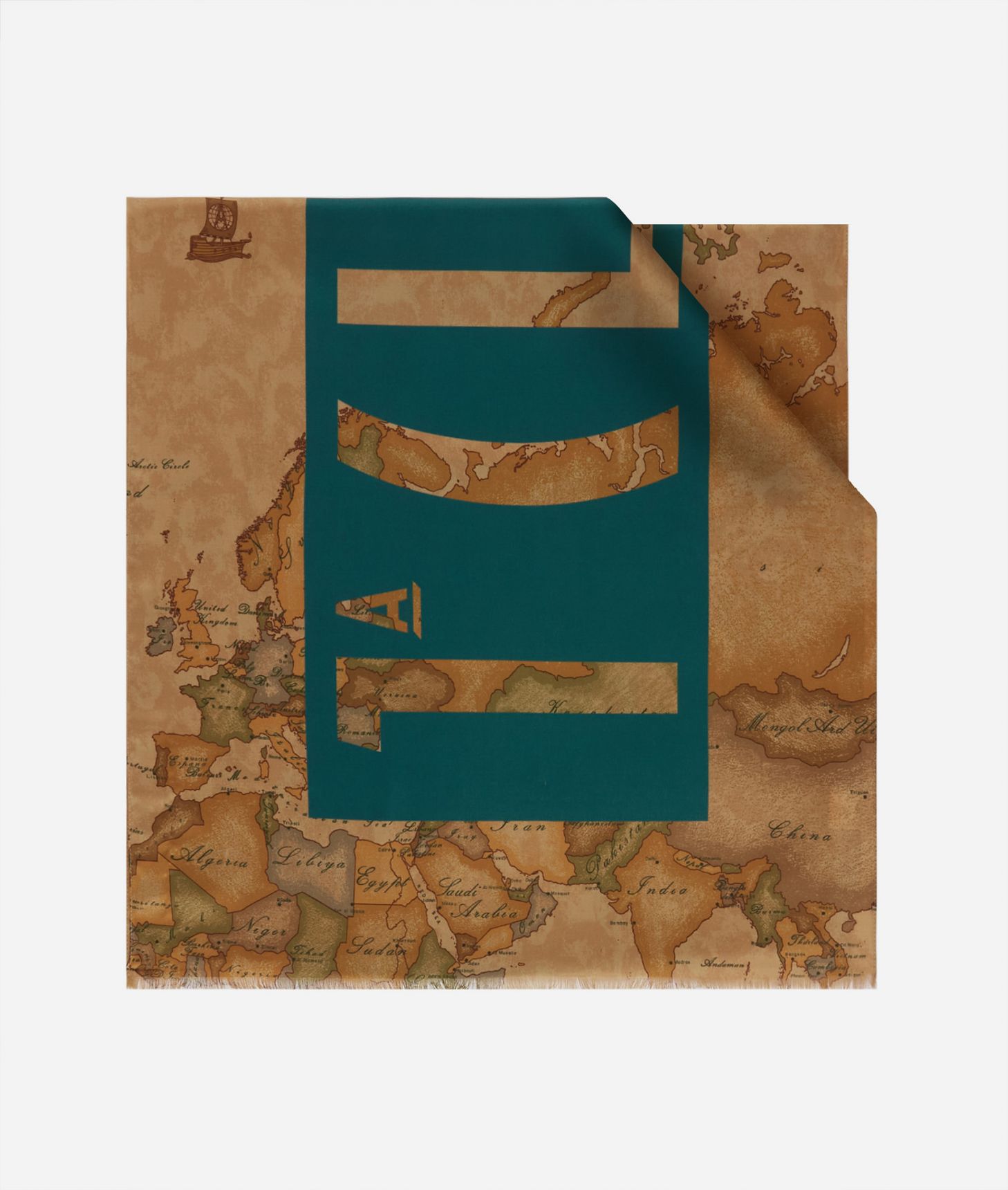 1ᴬ Classe Geo scarf 48 x 185 Emerald Green,front