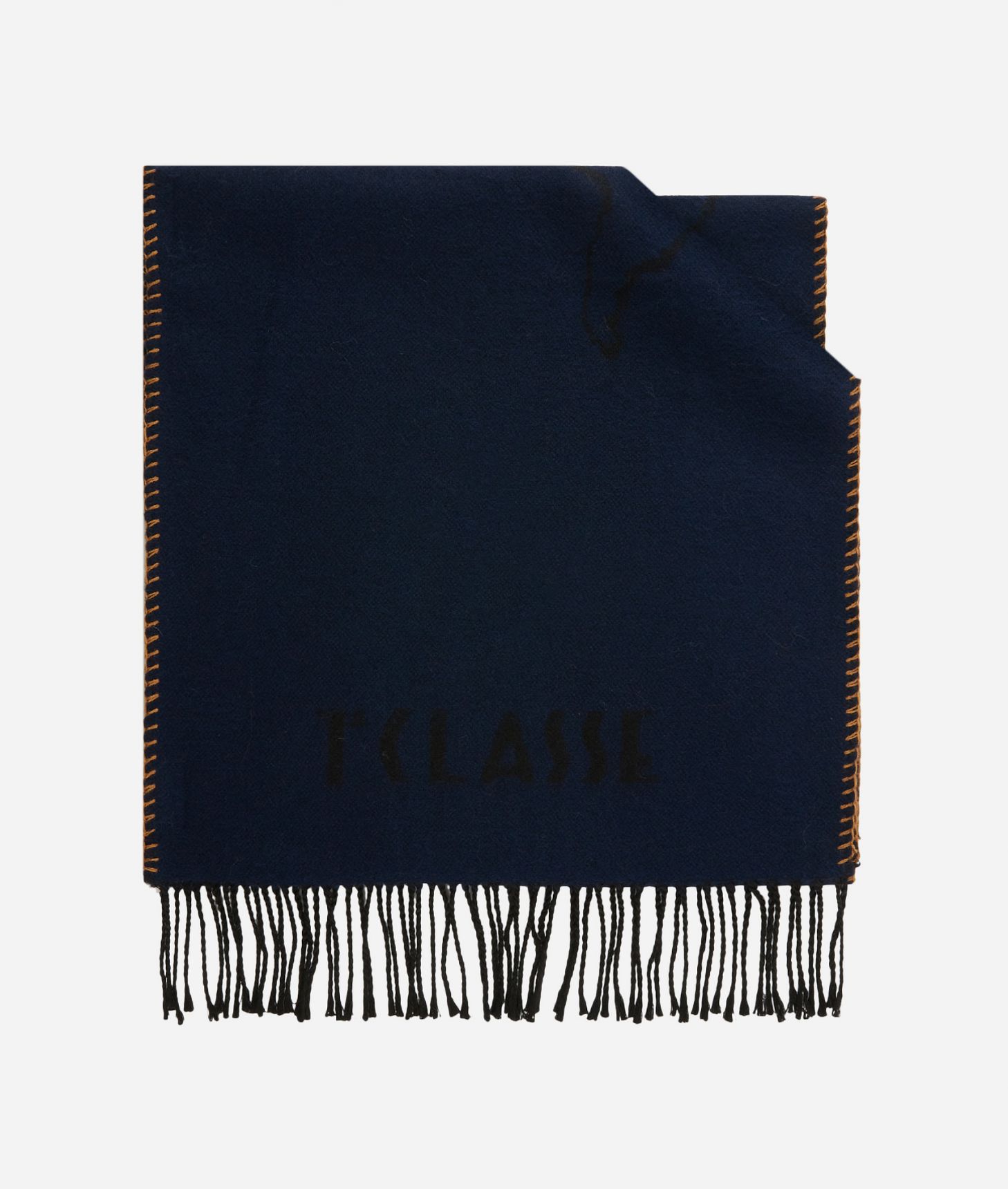 Geo Filetto scarf 40 x 180 Medium Blue,front