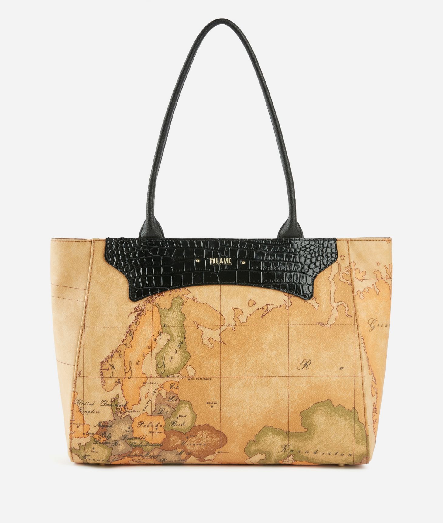 Geo Exotic shopper bag Black,front