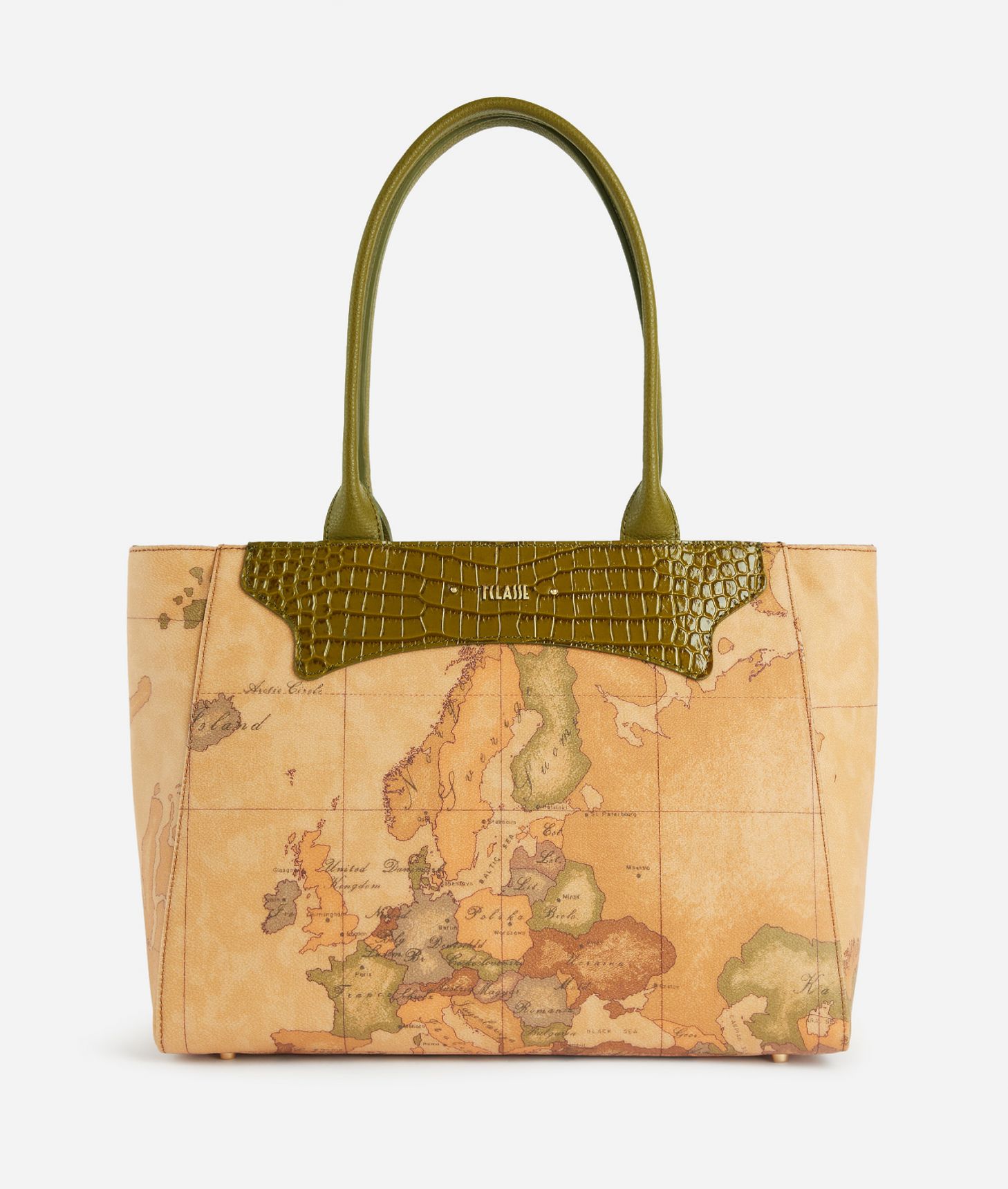 Geo Exotic borsa shopper bag Olive Green,front