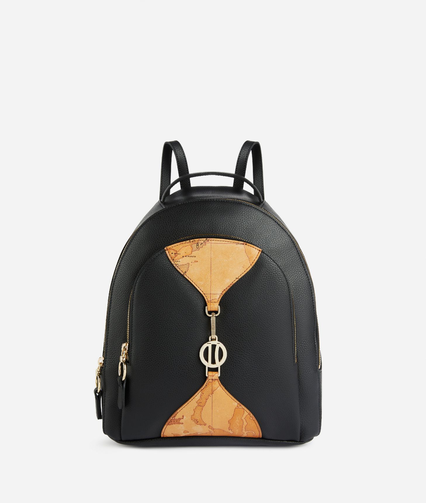 Upper East double zip backpack Black ,front
