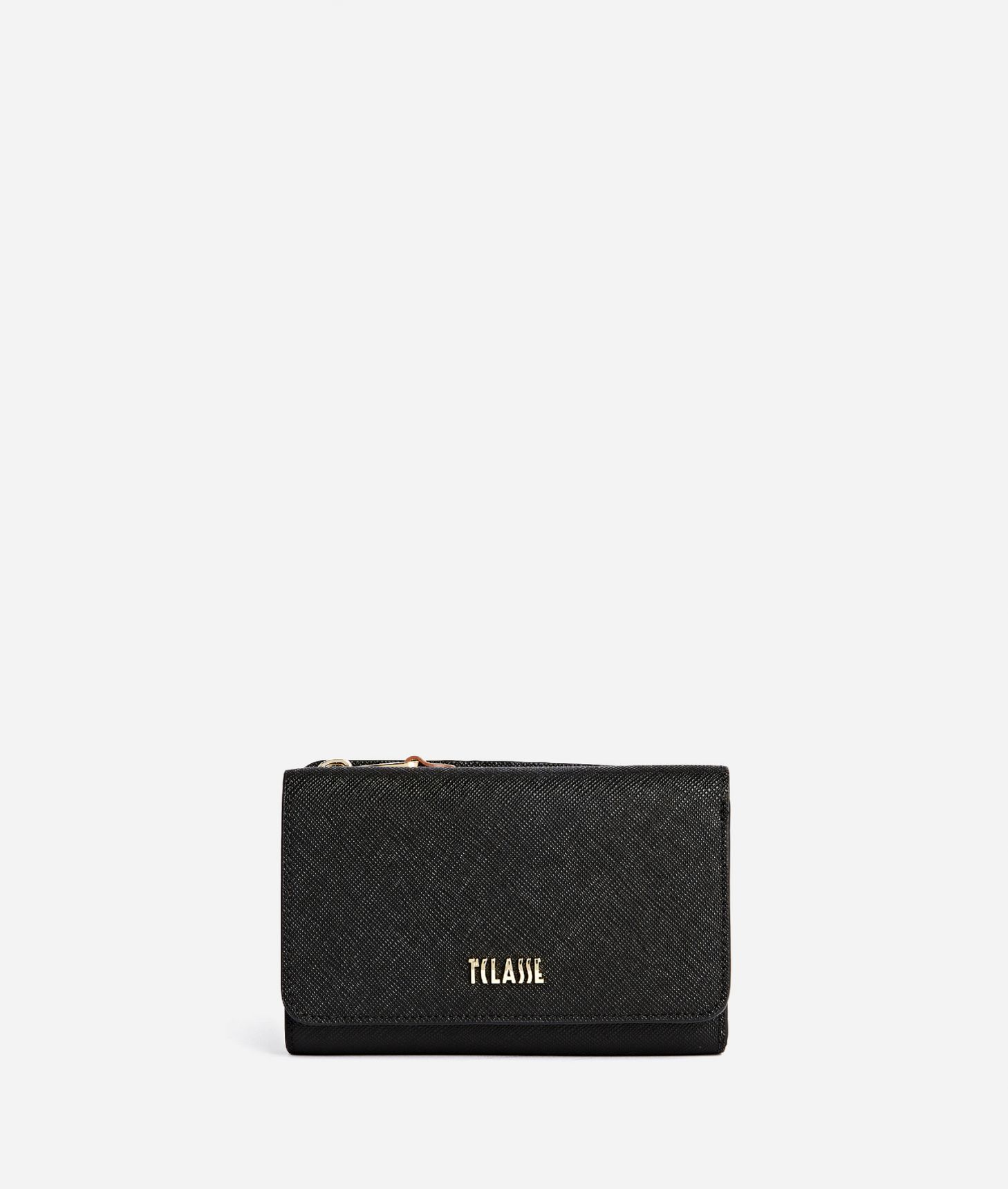 Glam City medium bifold wallet Black,front