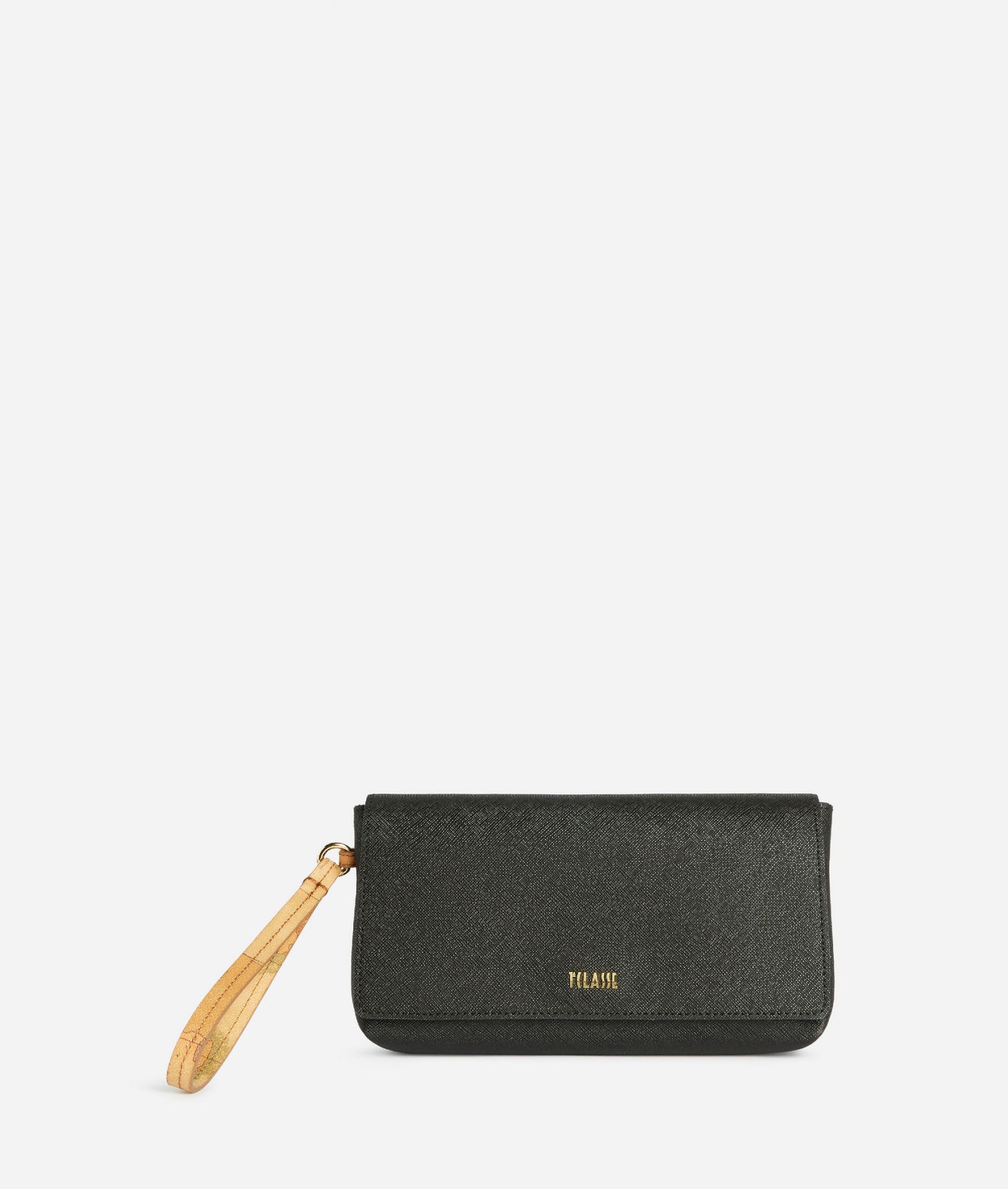 Glam City flap pouch with wristlet Black,front