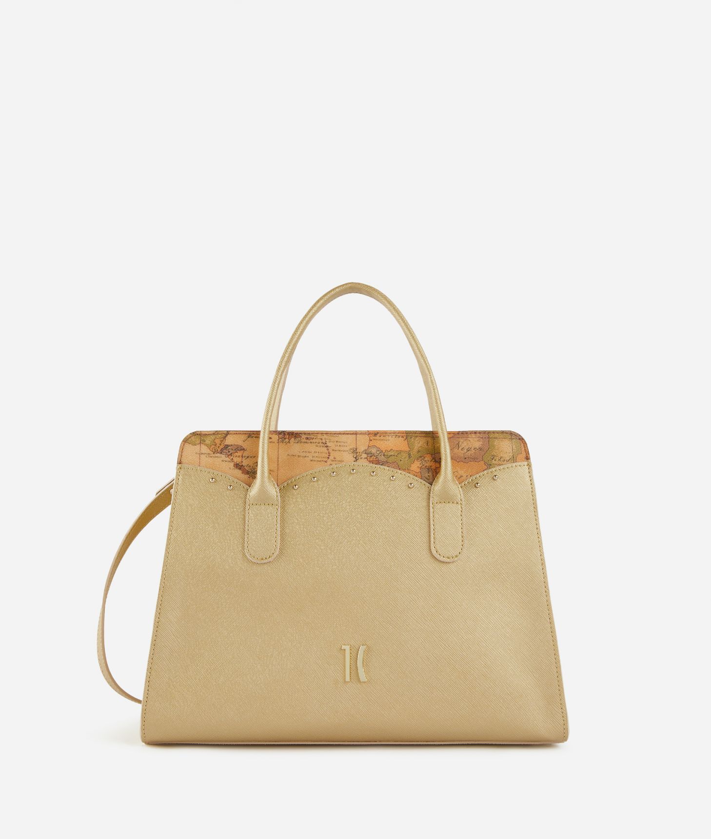 City Lights handbag with shoulder strap Light Gold,front
