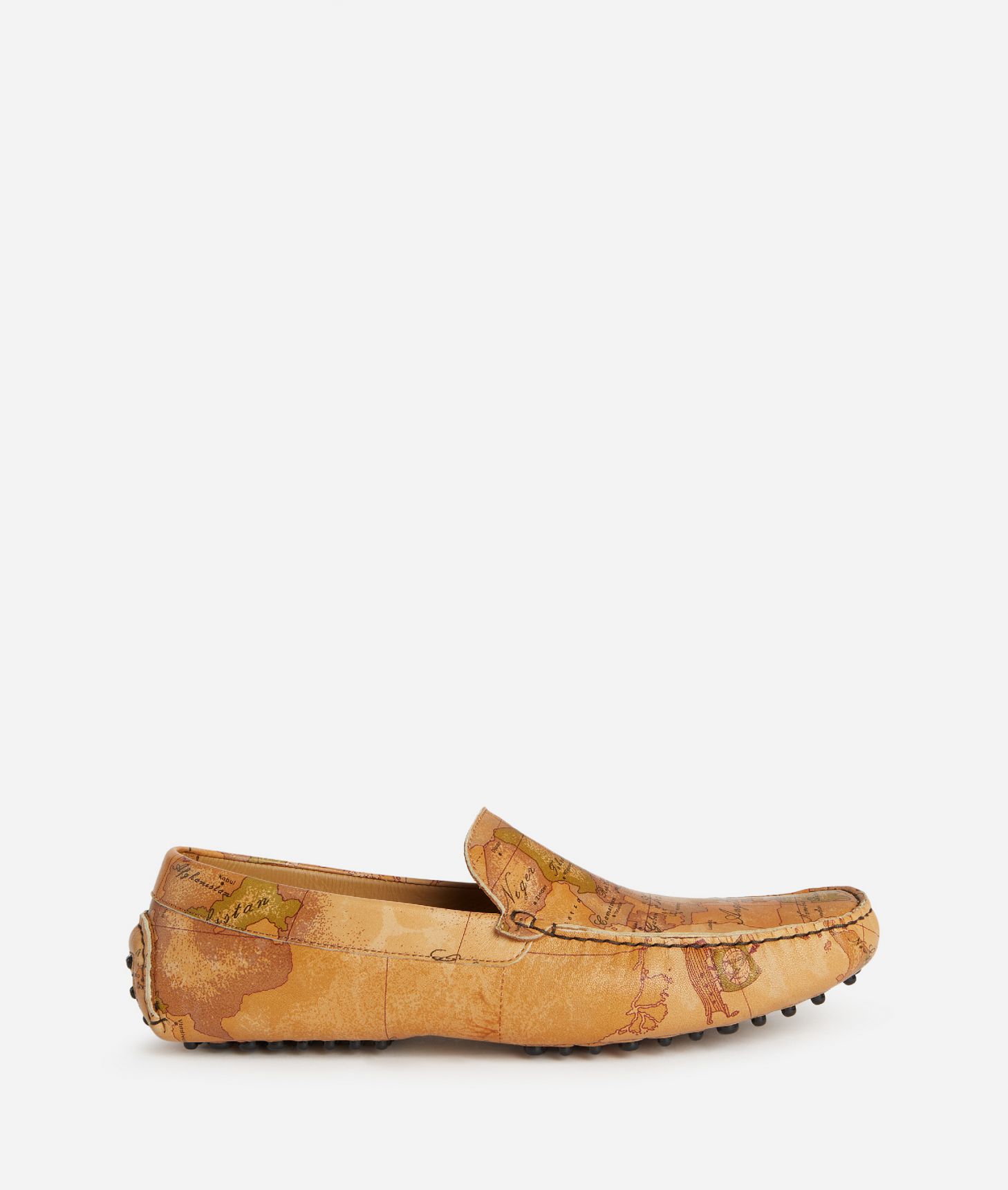 Nappa leather loafers with Geo Classic print Naturals,front