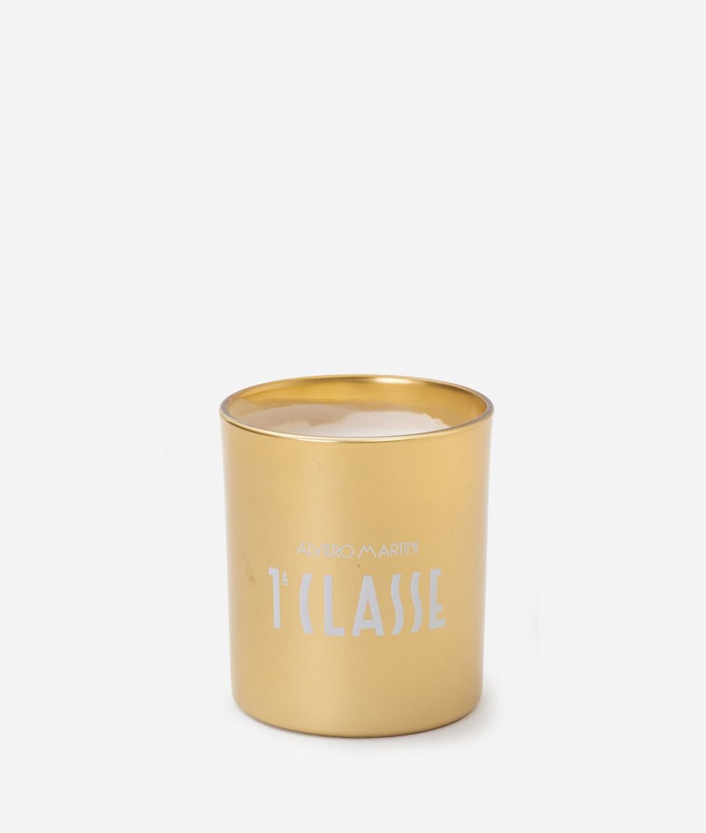 Scented candle with Alviero Martini 1ᴬ Classe logo Gold,front