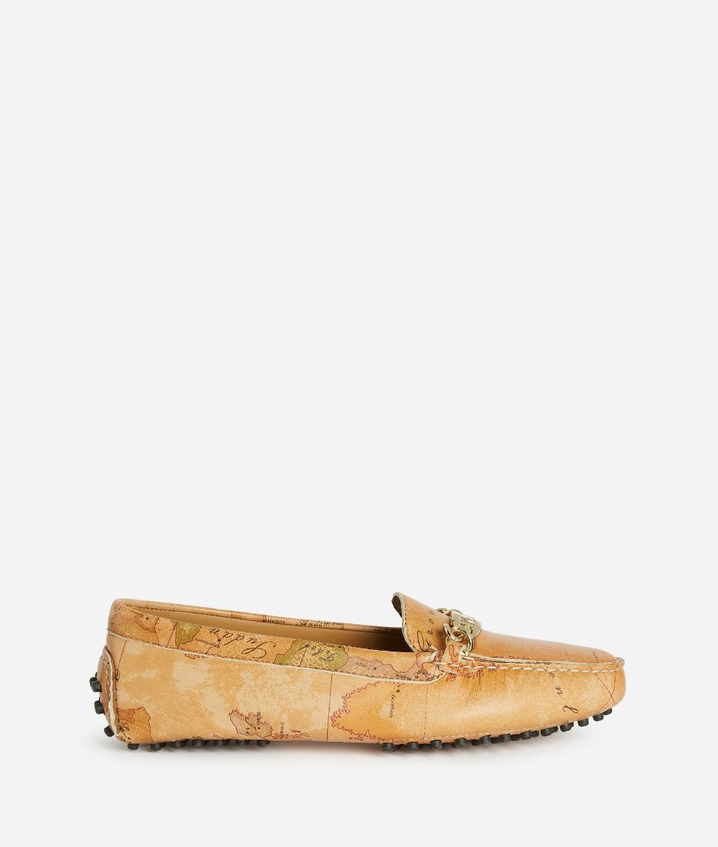 Nappa leather loafers with horsebit Naturals,front