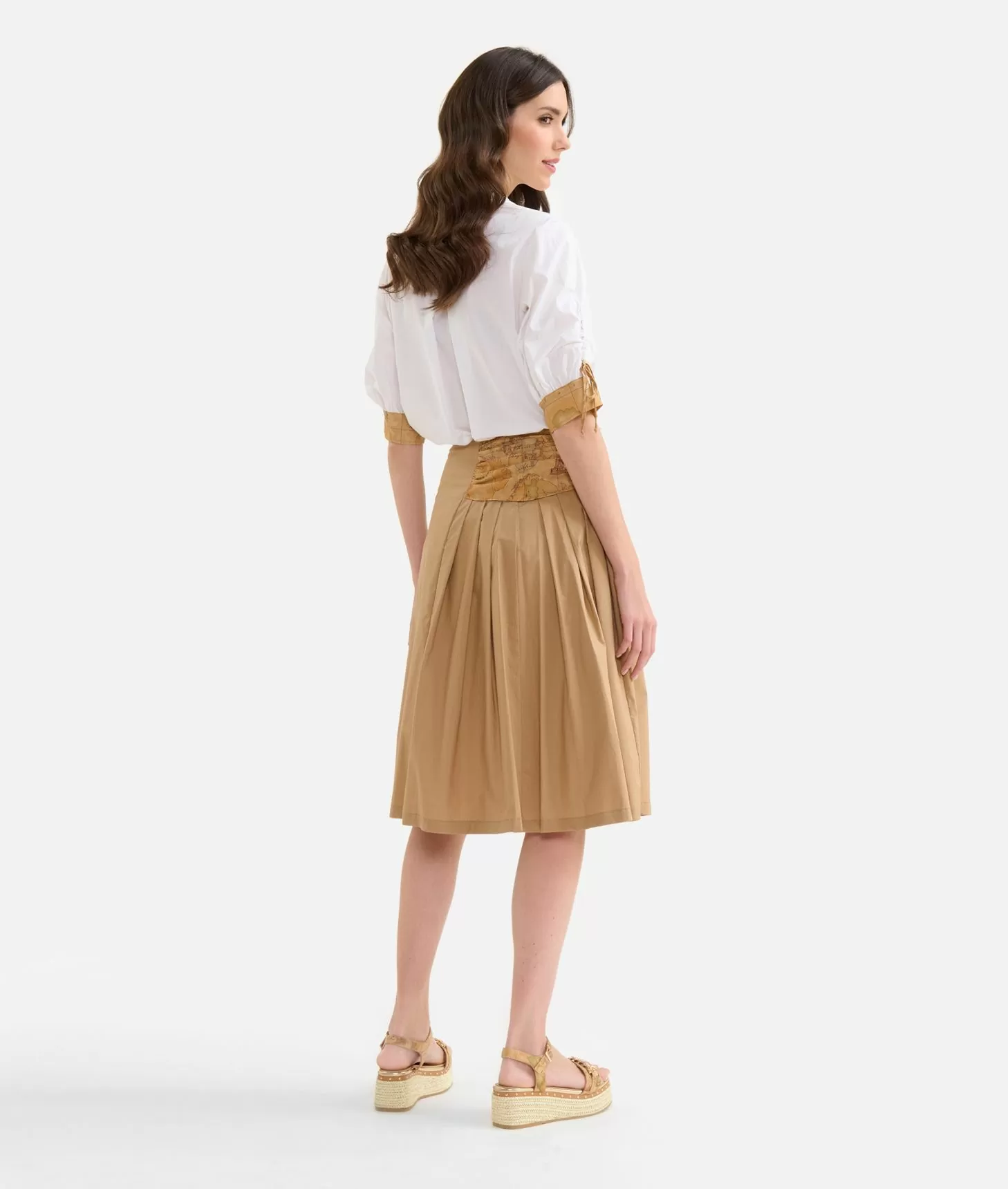 Tan skirt outlet cotton