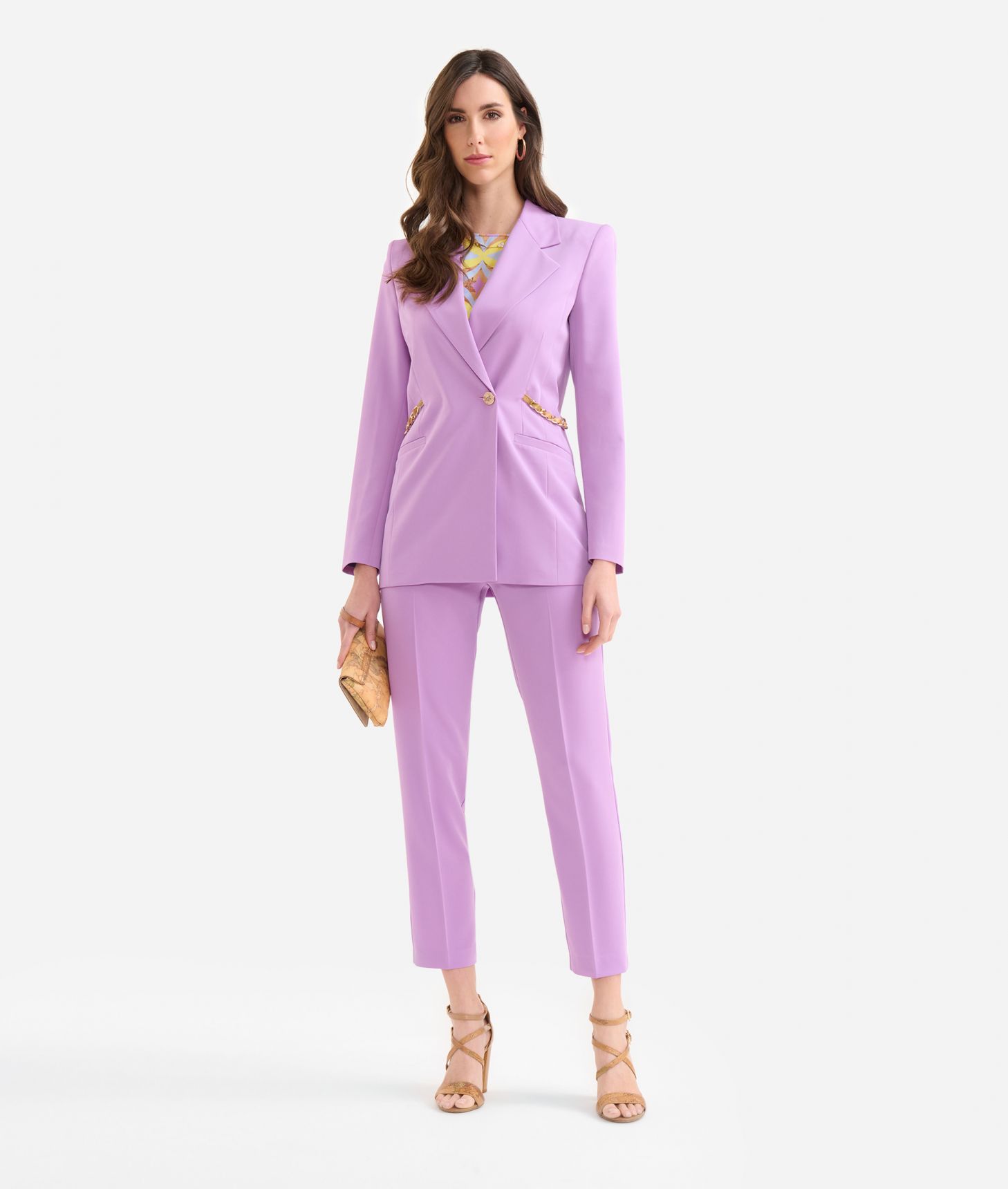 Cady blazer with chain detail Orchid,front
