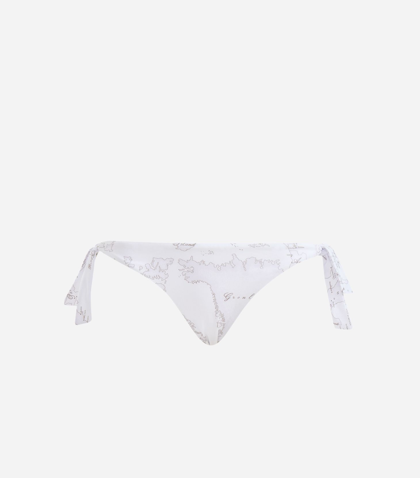 Geo Color bikini bottom with bows White,front