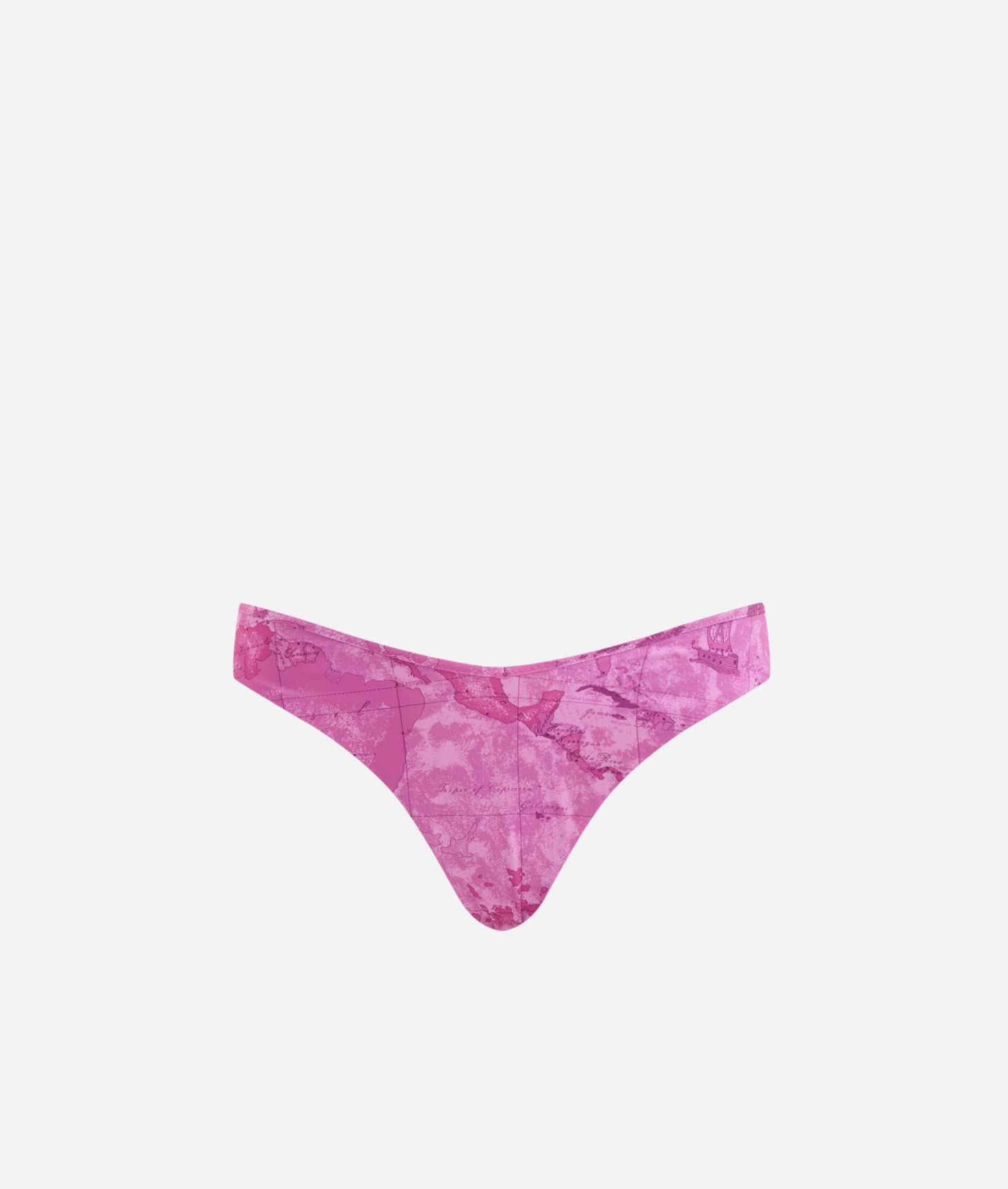 Geo Color V-shaped bikini bottom Bellflower Purple,front