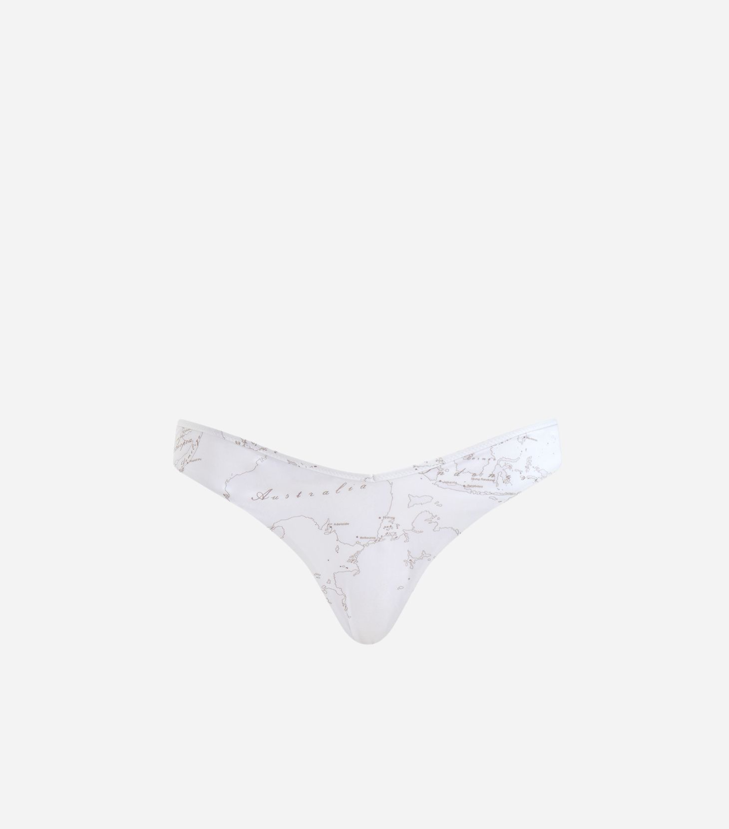 Geo Color V-shaped bikini bottom White,front