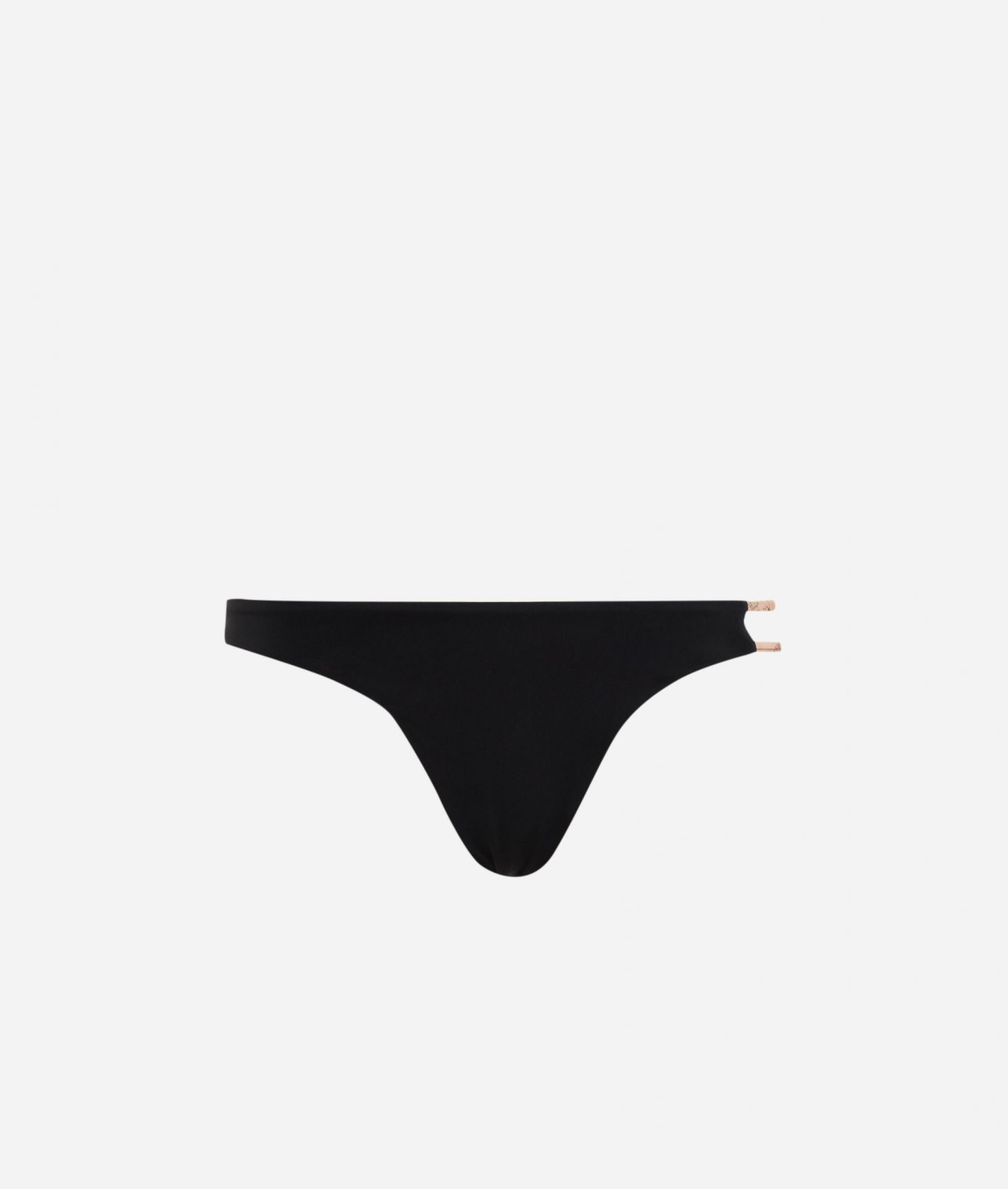 Basic Colors bikini bottom with lateral strings Black,front