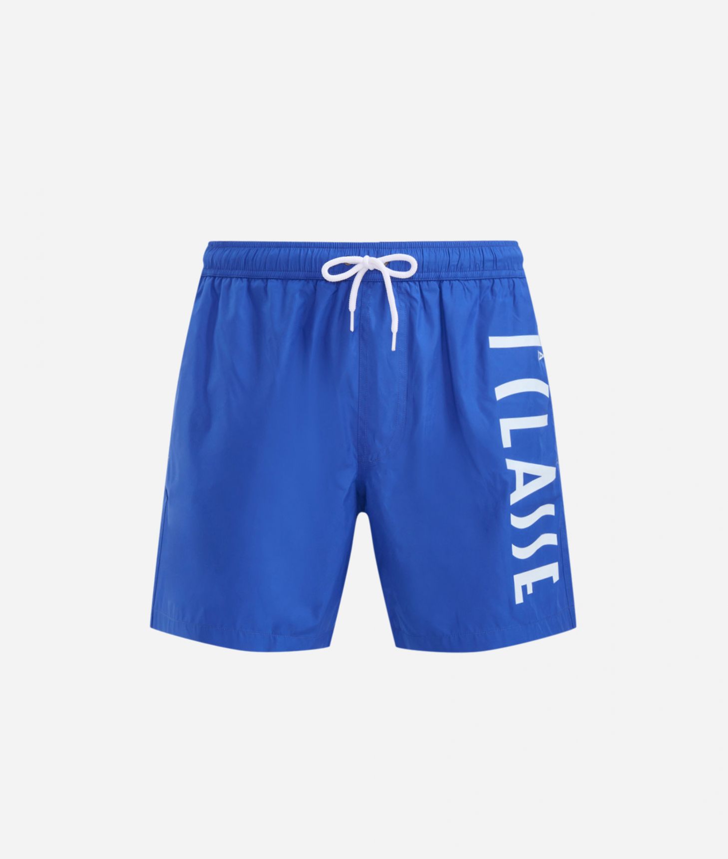 Basic Colors short swim trunks with maxi logo Bluette,front
