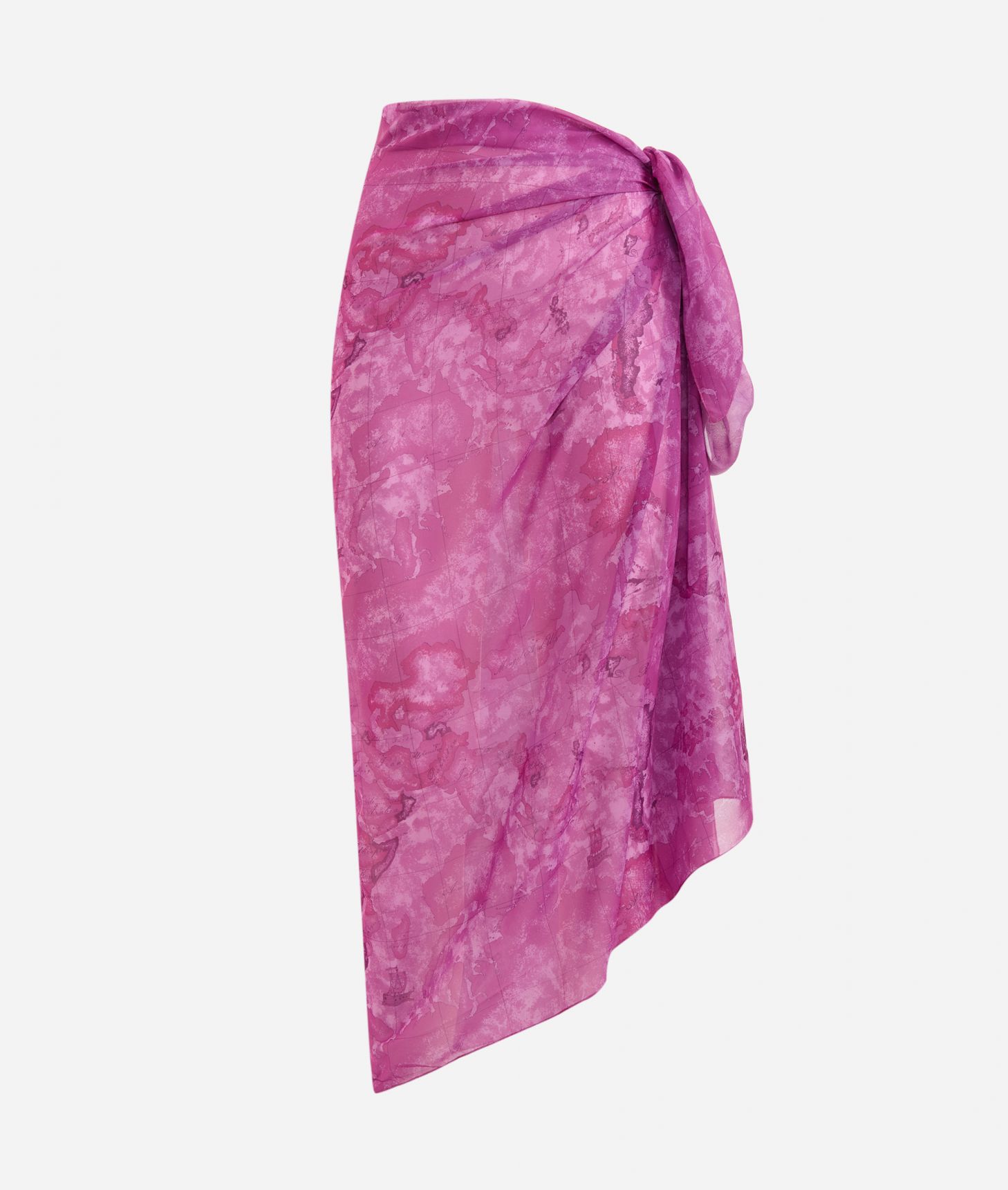 Geo Color voile wrap sarong Bellflower Purple,front