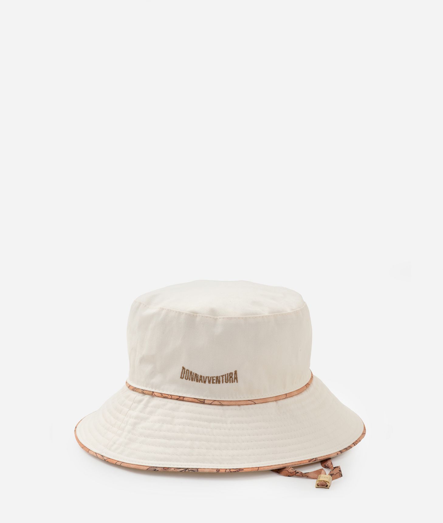 Donnavventura cotton bucket hat White,front