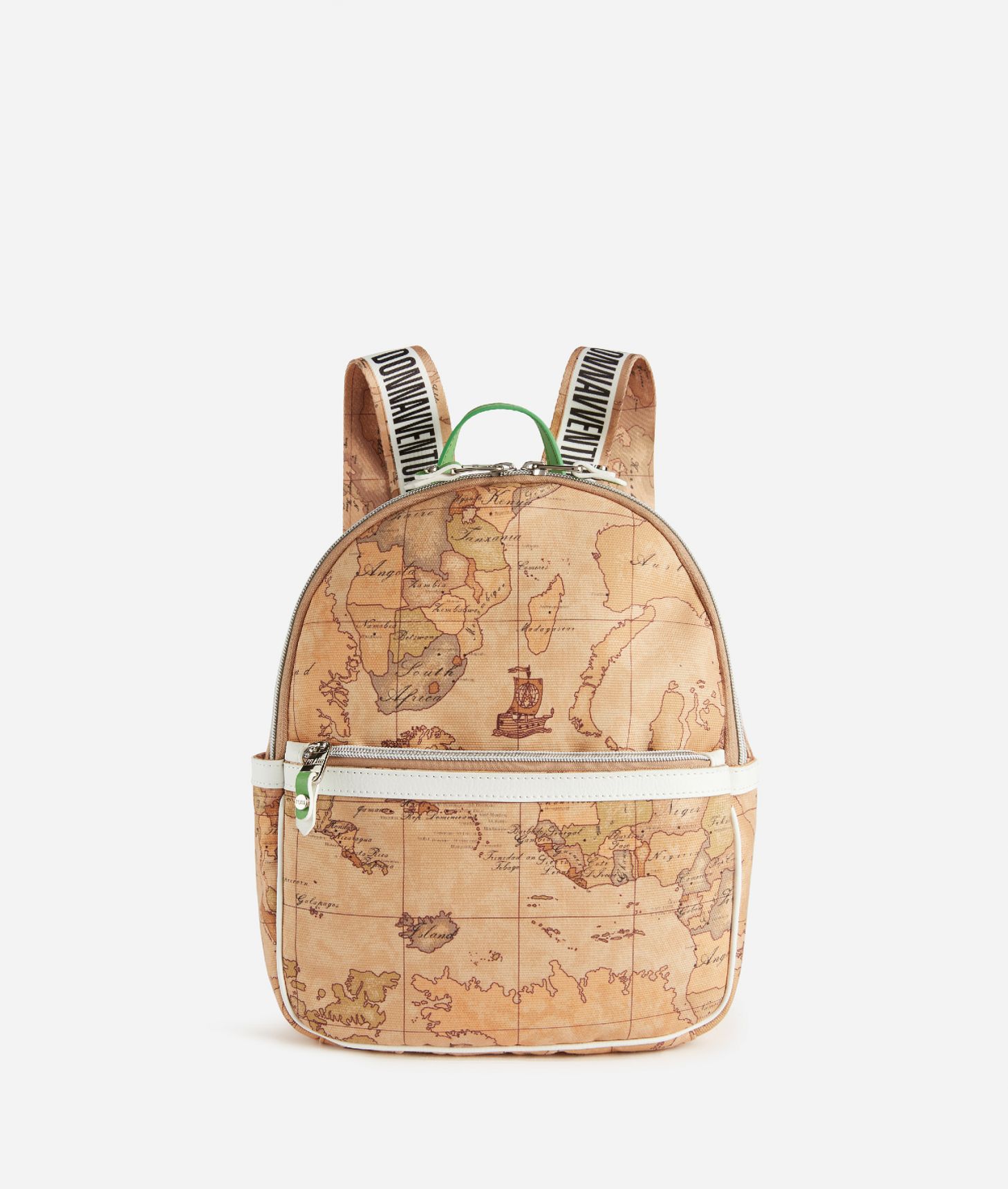 Donnavventura canvas backpack with Geo Classic print ,front