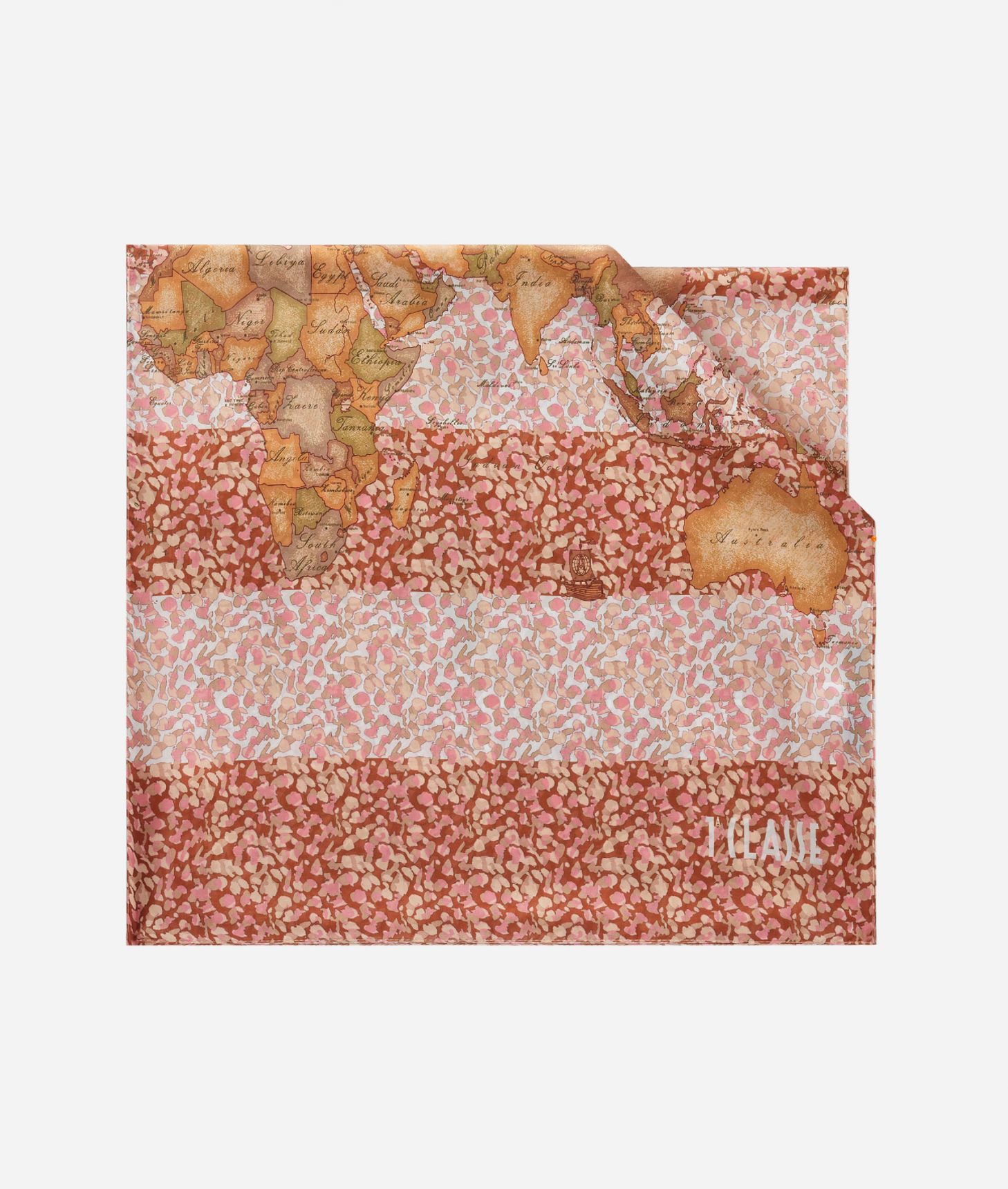 Geo Petals scarf 48 x 190 Blush Pink,front