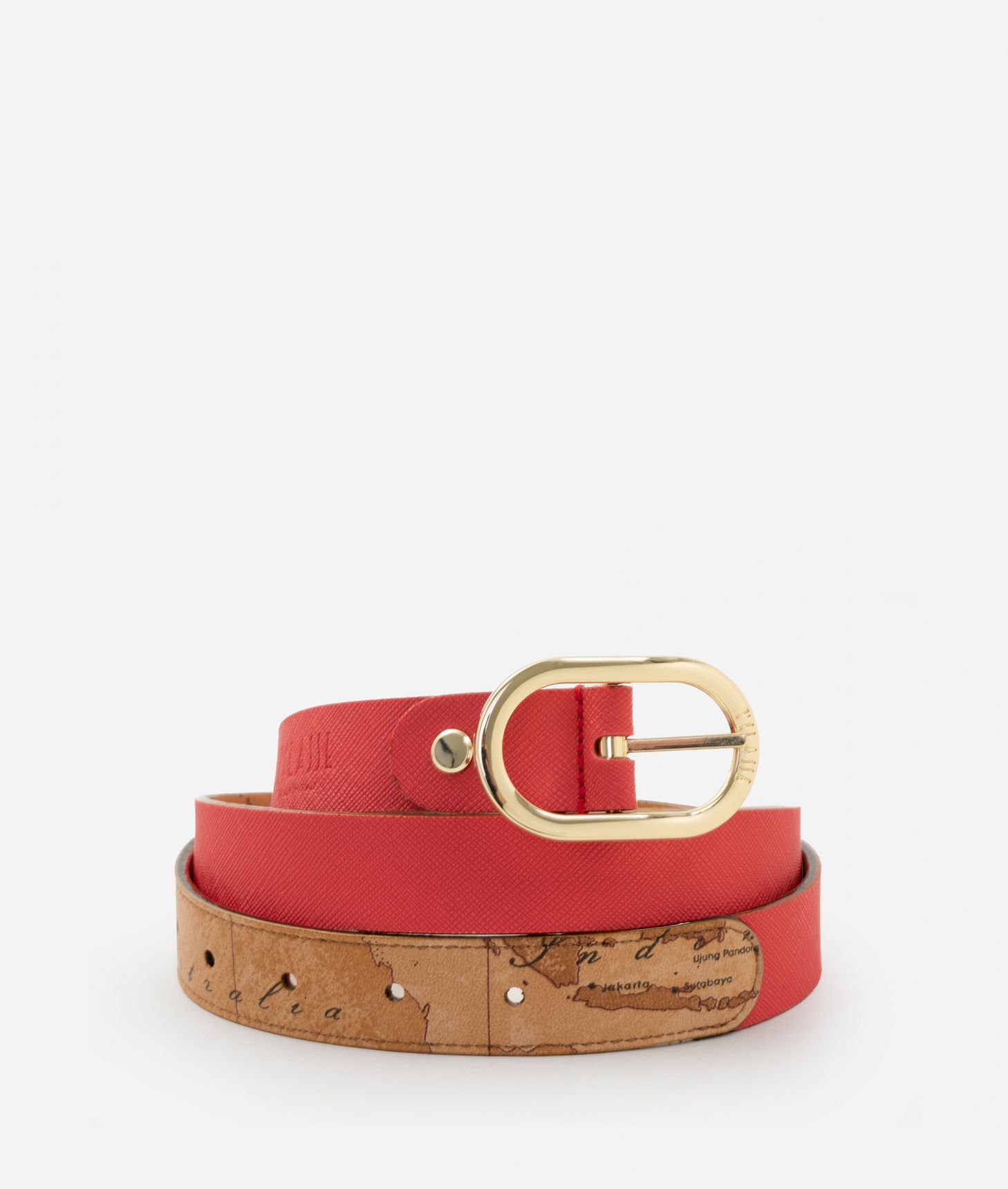 Florida City reversible belt Coral Red,front