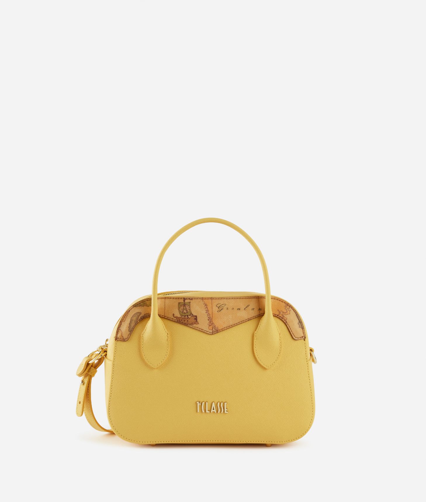 Florida City bowler bag with crossbody strap Golden Yellow,front