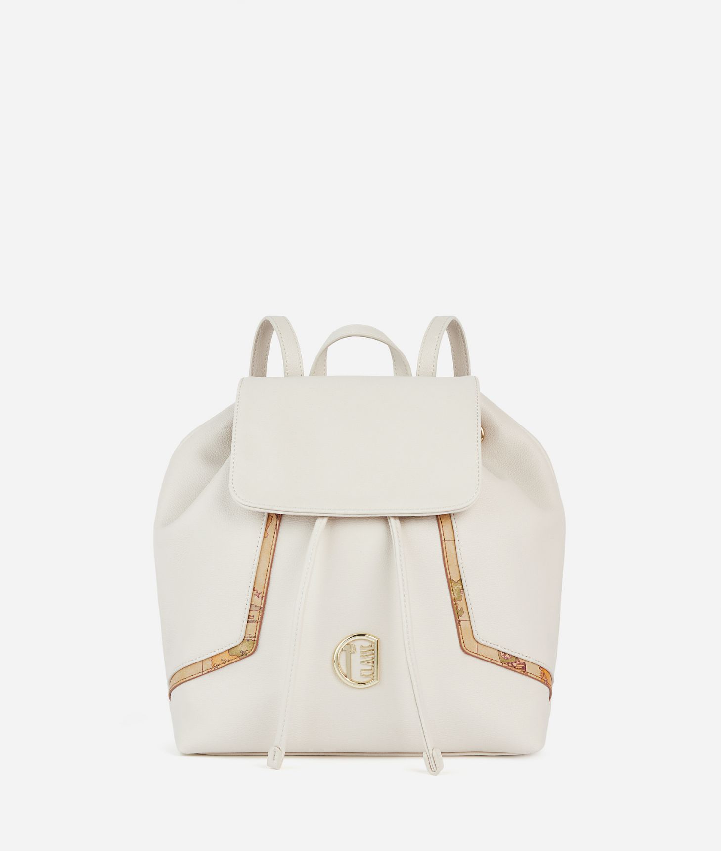 Crystal River flap backpack Ivory,front