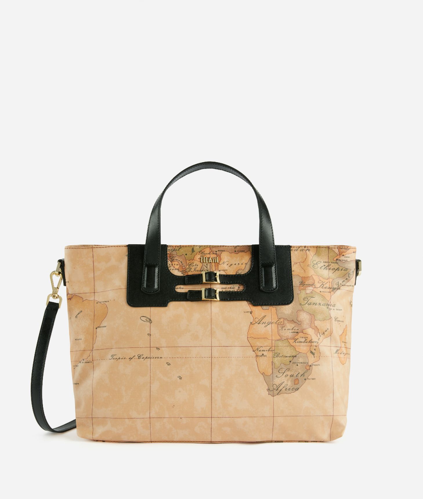 Soft Atlantic handbag with crossbody strap Black,front