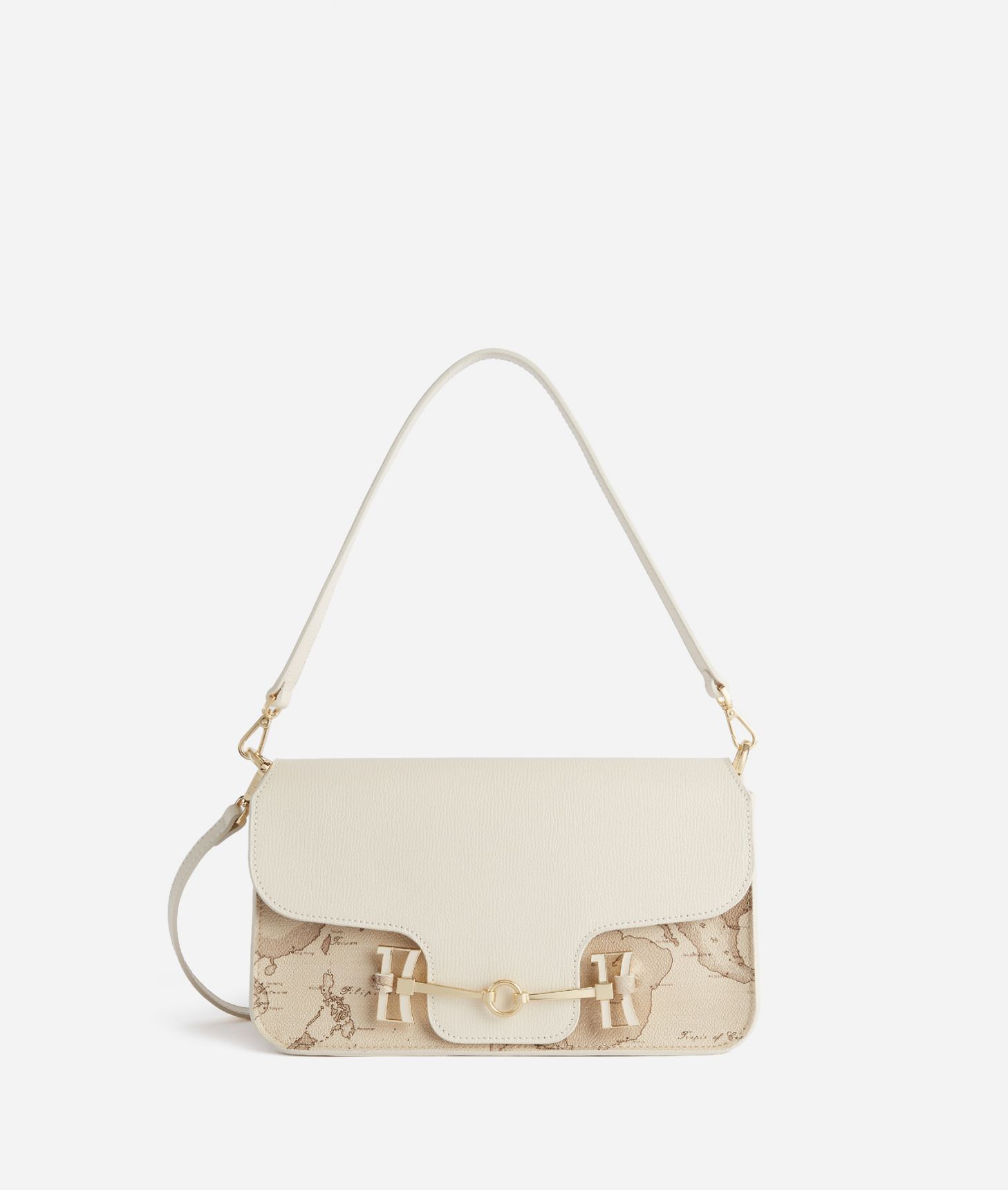 Marina Bag crossbody bag with maxi horsebit Ivory,front