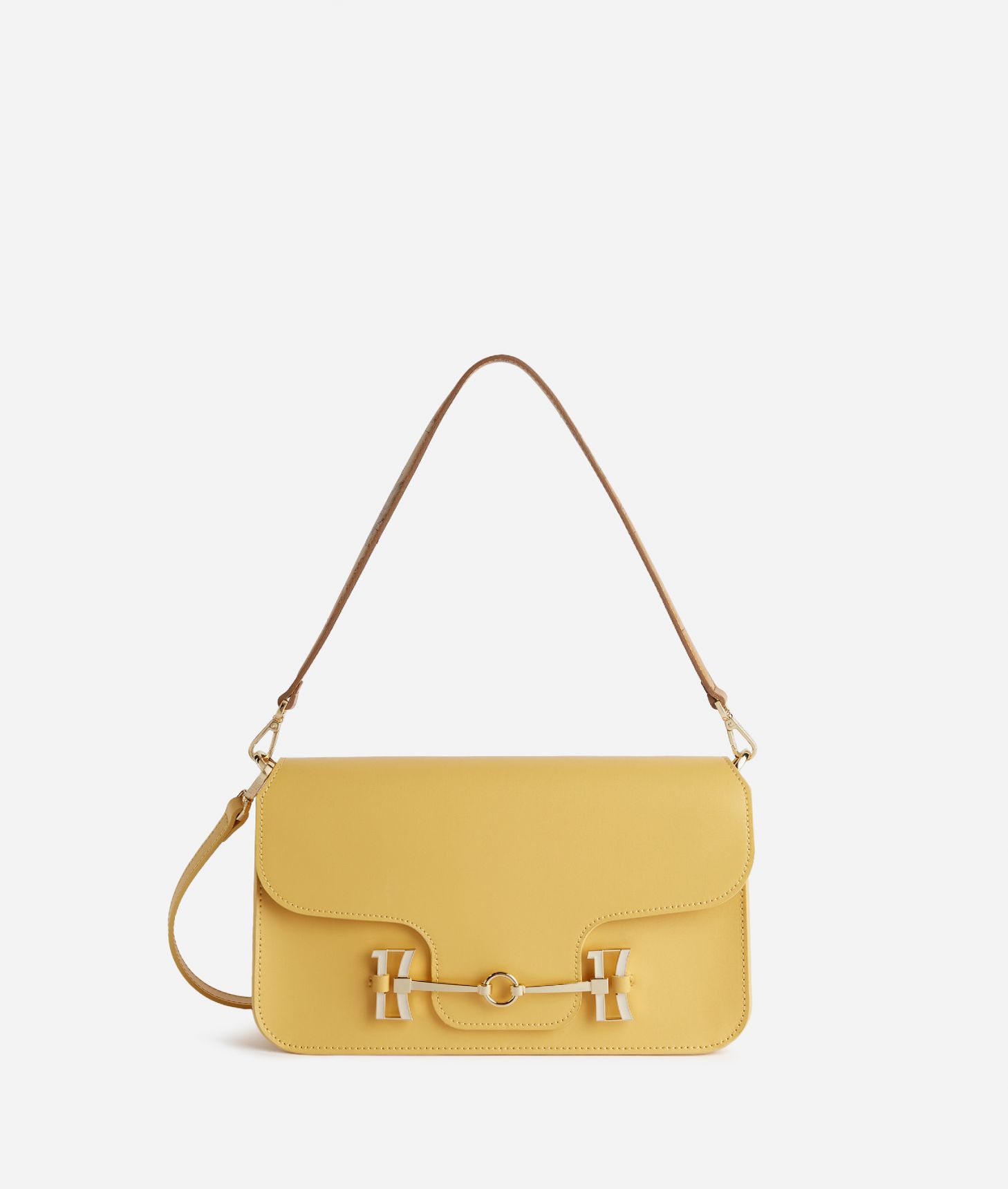 Marina Bag crossbody bag with maxi horsebit Golden Yellow,front