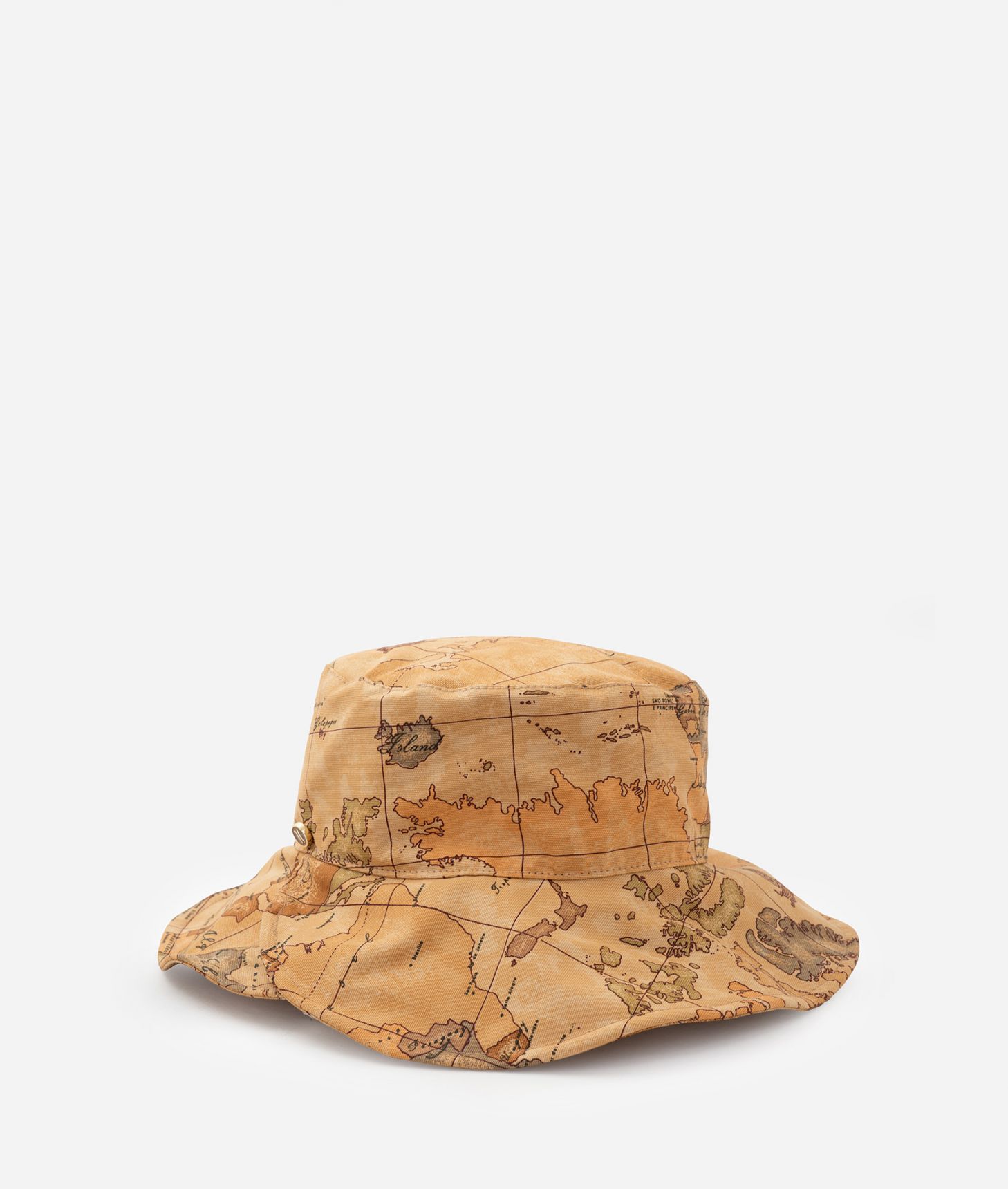 Canvas bucket hat with overlapping brim Geo Classic,front