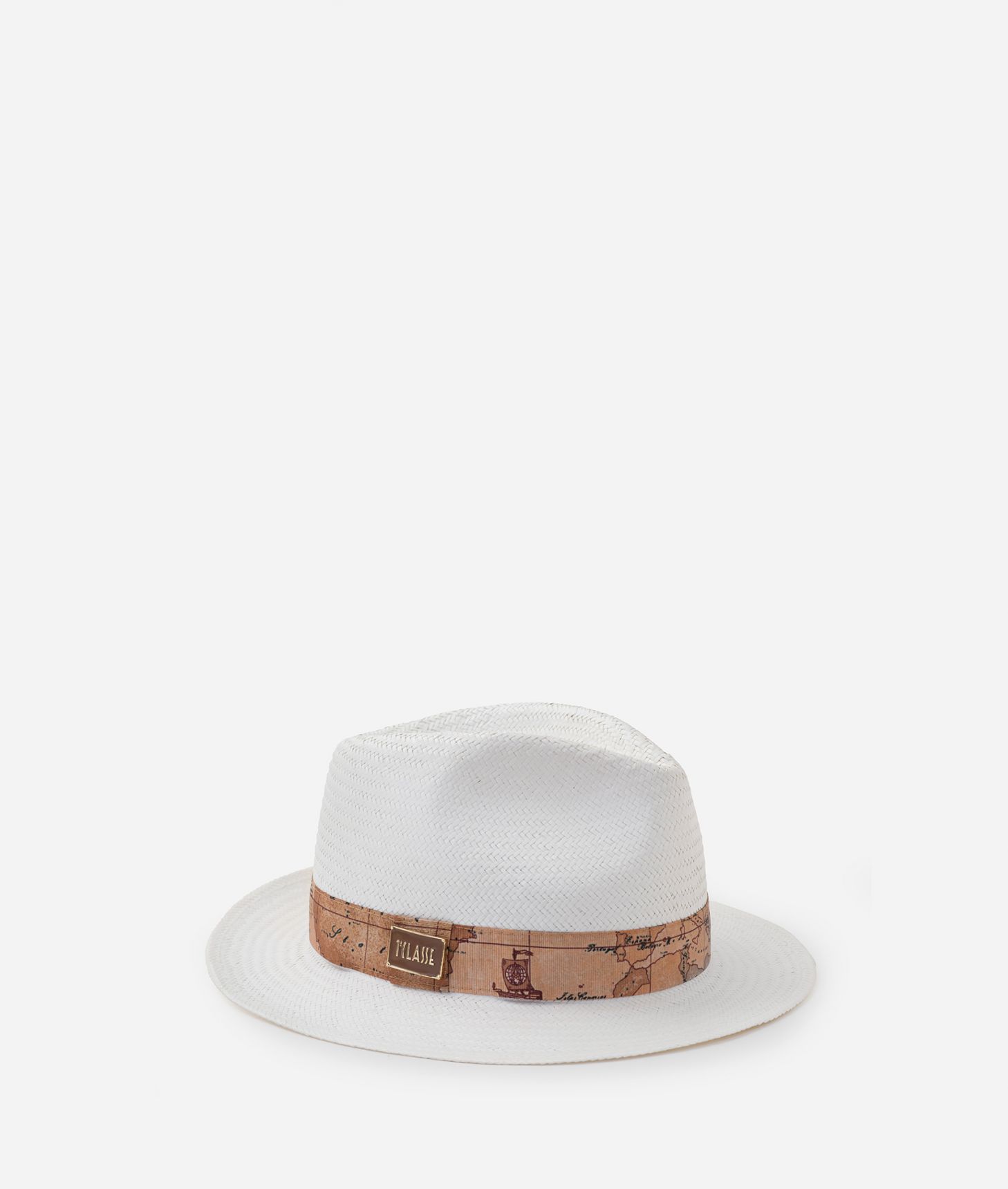Paper straw hat White,front