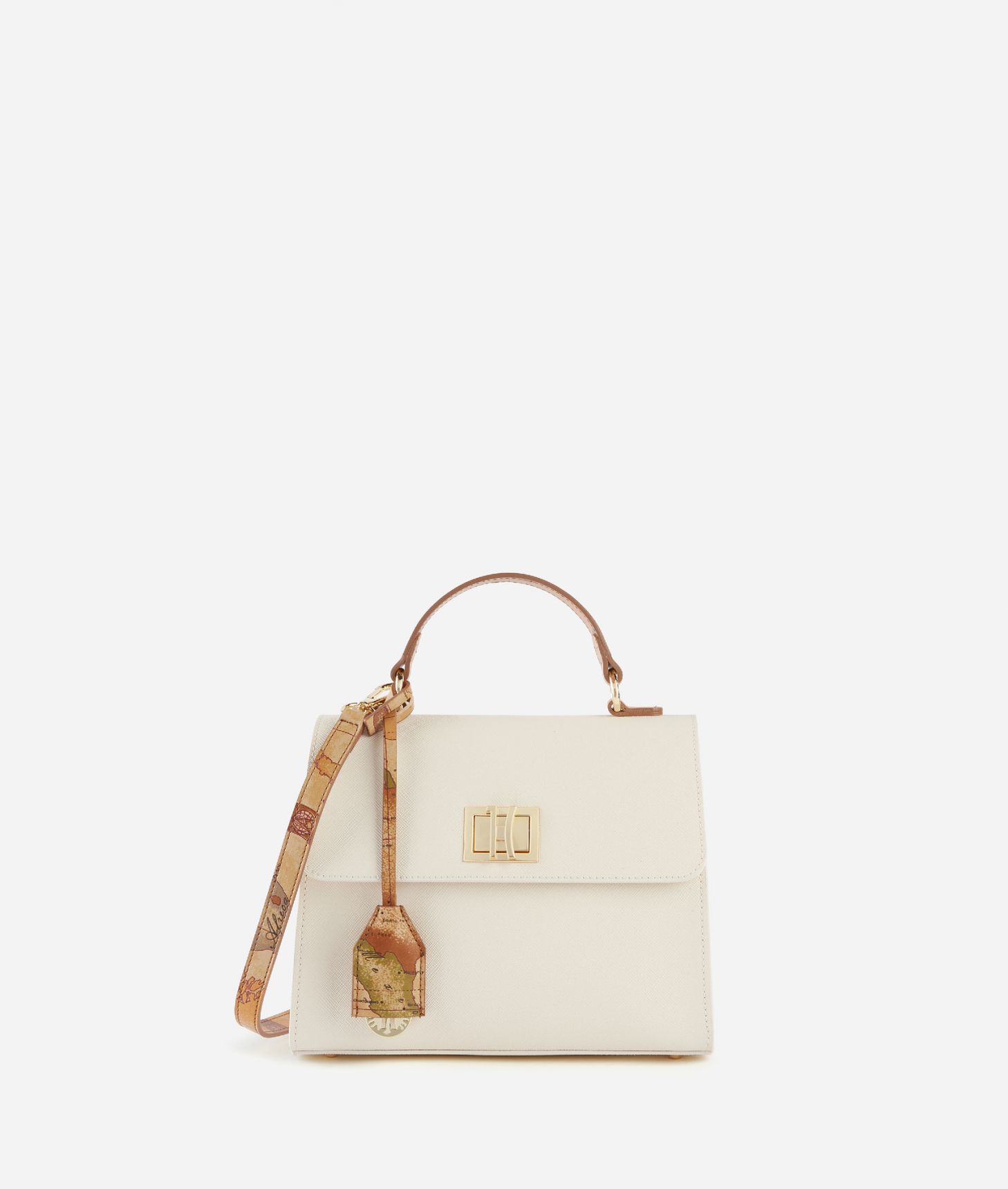 Elegance Avenue mini tote with crossbody strap Ivory,front
